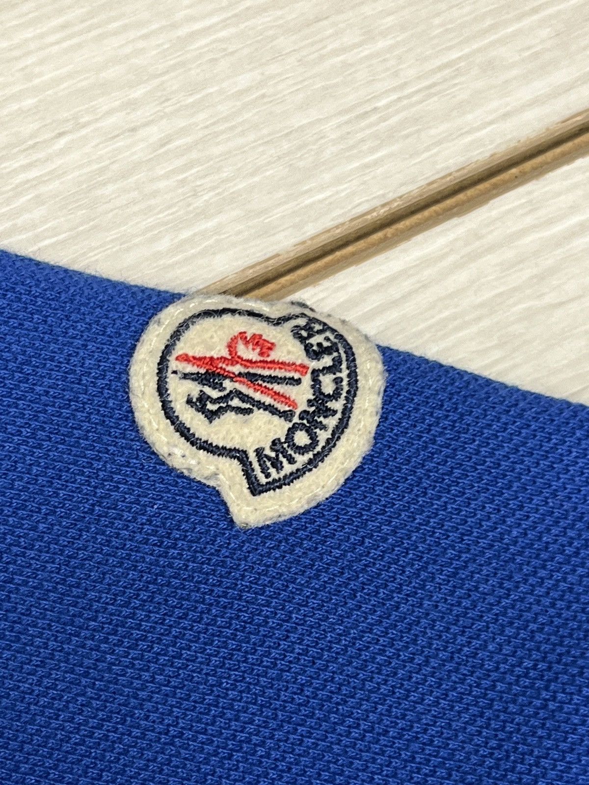 Moncler MONCLER Polo Shirt Cotton Blue Short Sleeve Logo Patch Size US L / EU 52-54 / 3 - 8 Thumbnail