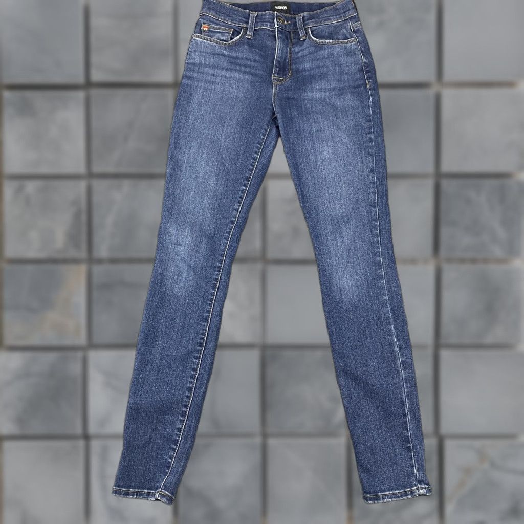 Hudson HUDSON Jeans Womens 25 Blue Blair Skinny Stretch Denim 5-Pocket Mid Rise Zip Fly Size 42" / US 20 - 1 Thumbnail