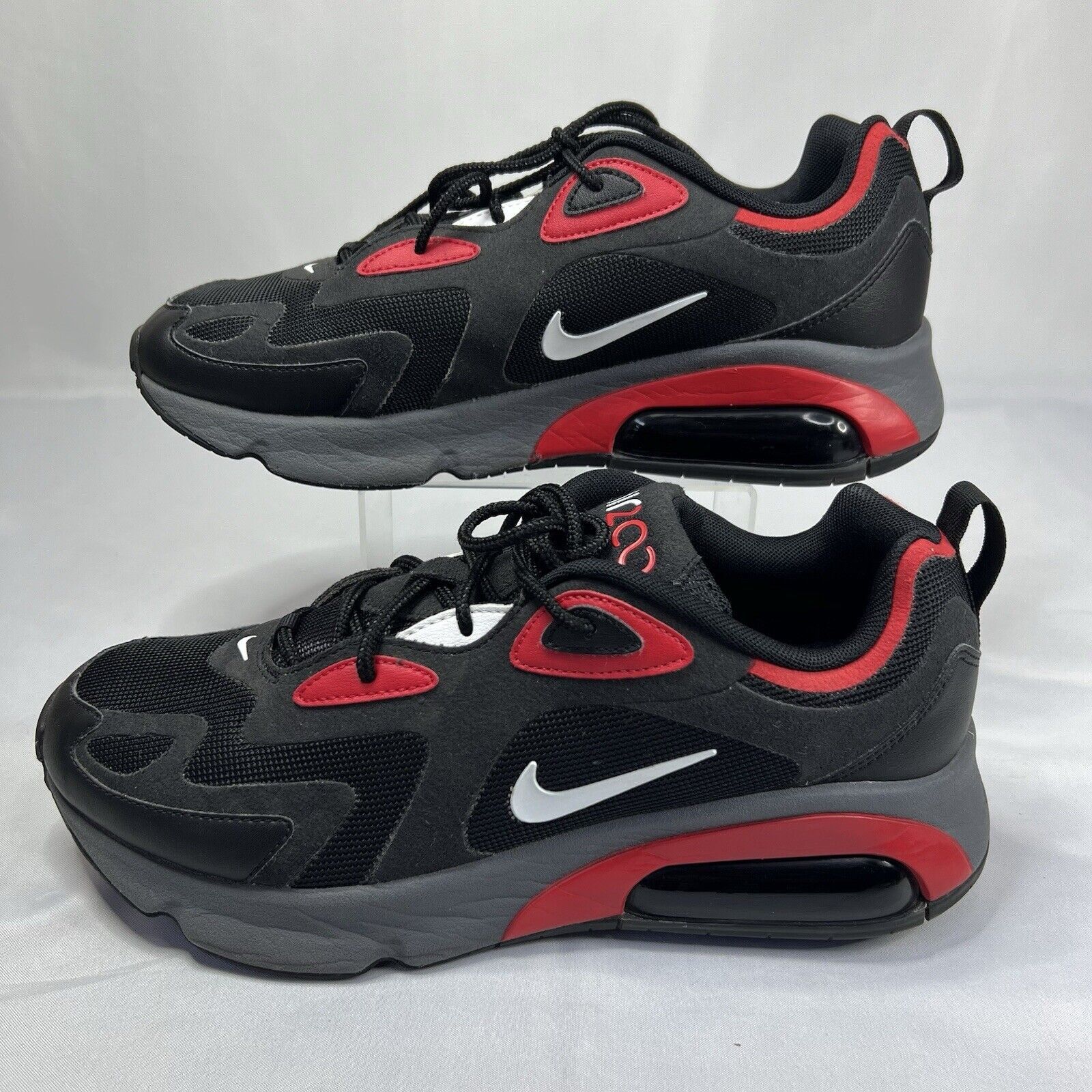 Nike Nike Air Max 200 Black University Red Men Sz 9.5 Sneakers Size US 9.5 / EU 42-43 - 6 Thumbnail