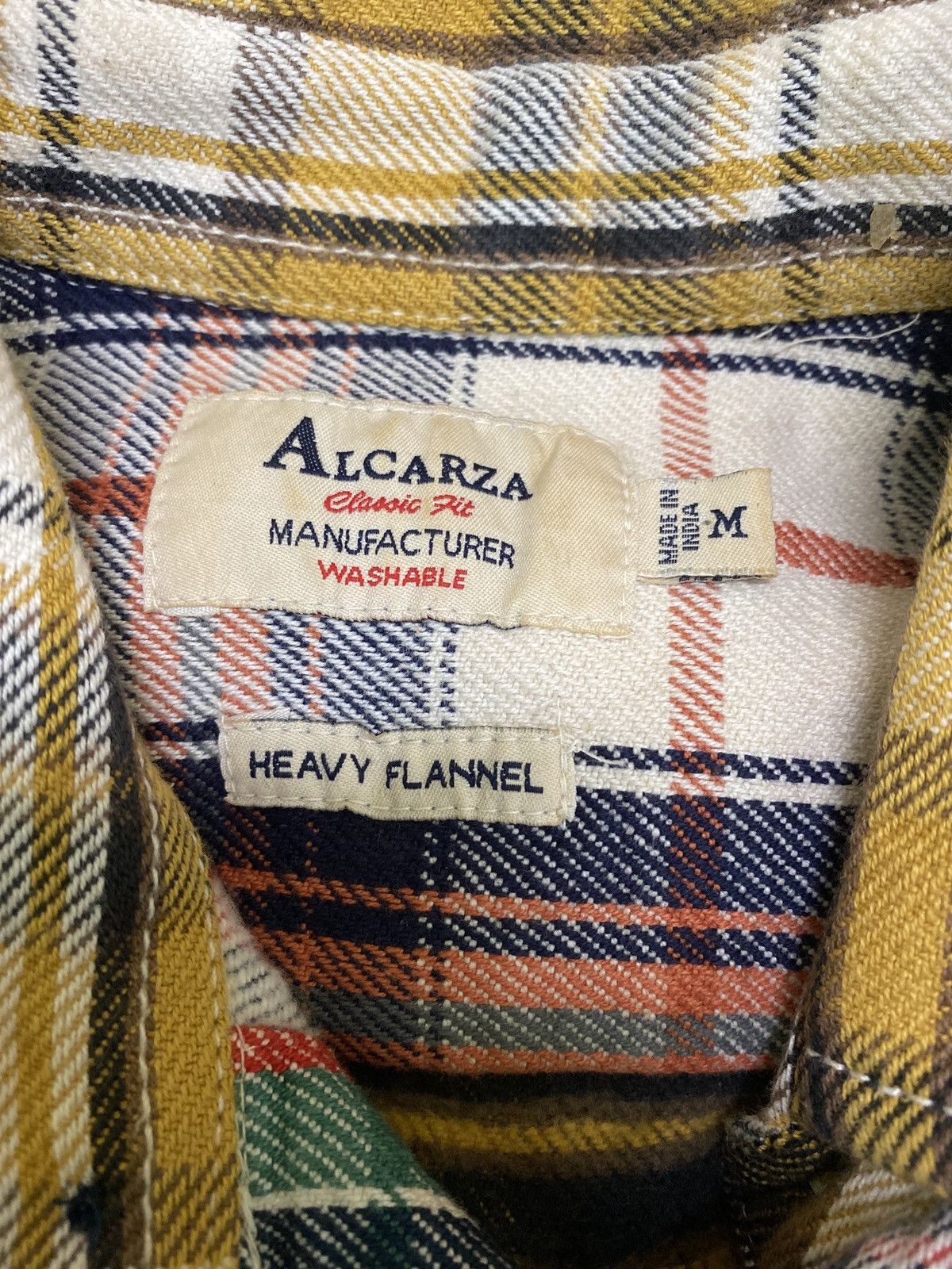 Japanese Brand Vintage Alcarza Reworked Classic Fit Heavy Flannel Shirt Size US M / EU 48-50 / 2 - 11 Thumbnail