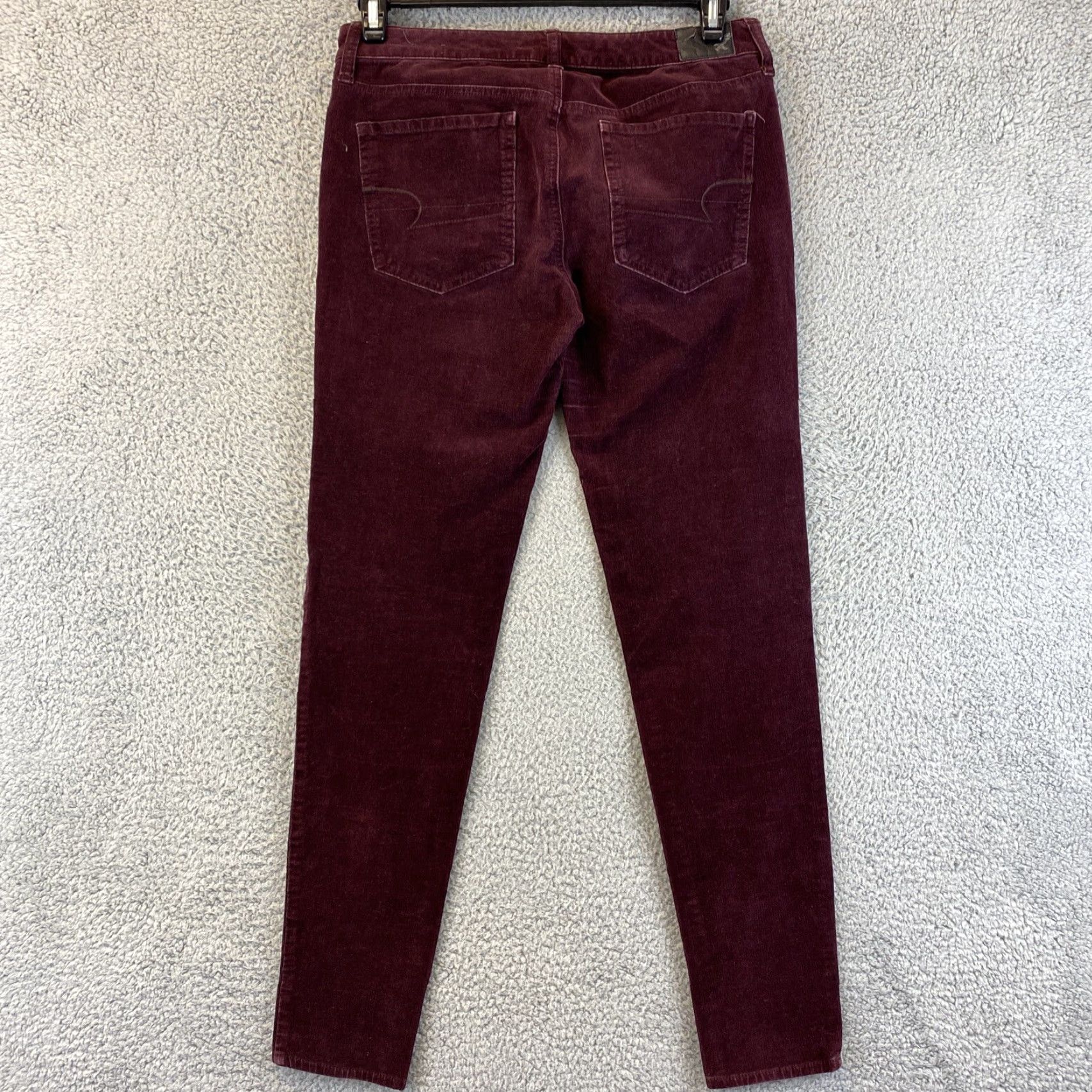 American Eagle Outfitters American Eagle Womens Corduroy Pants 8 Stretch Burgundy Straight 54-43 Size 30" / US 8 / IT 44 - 7 Thumbnail