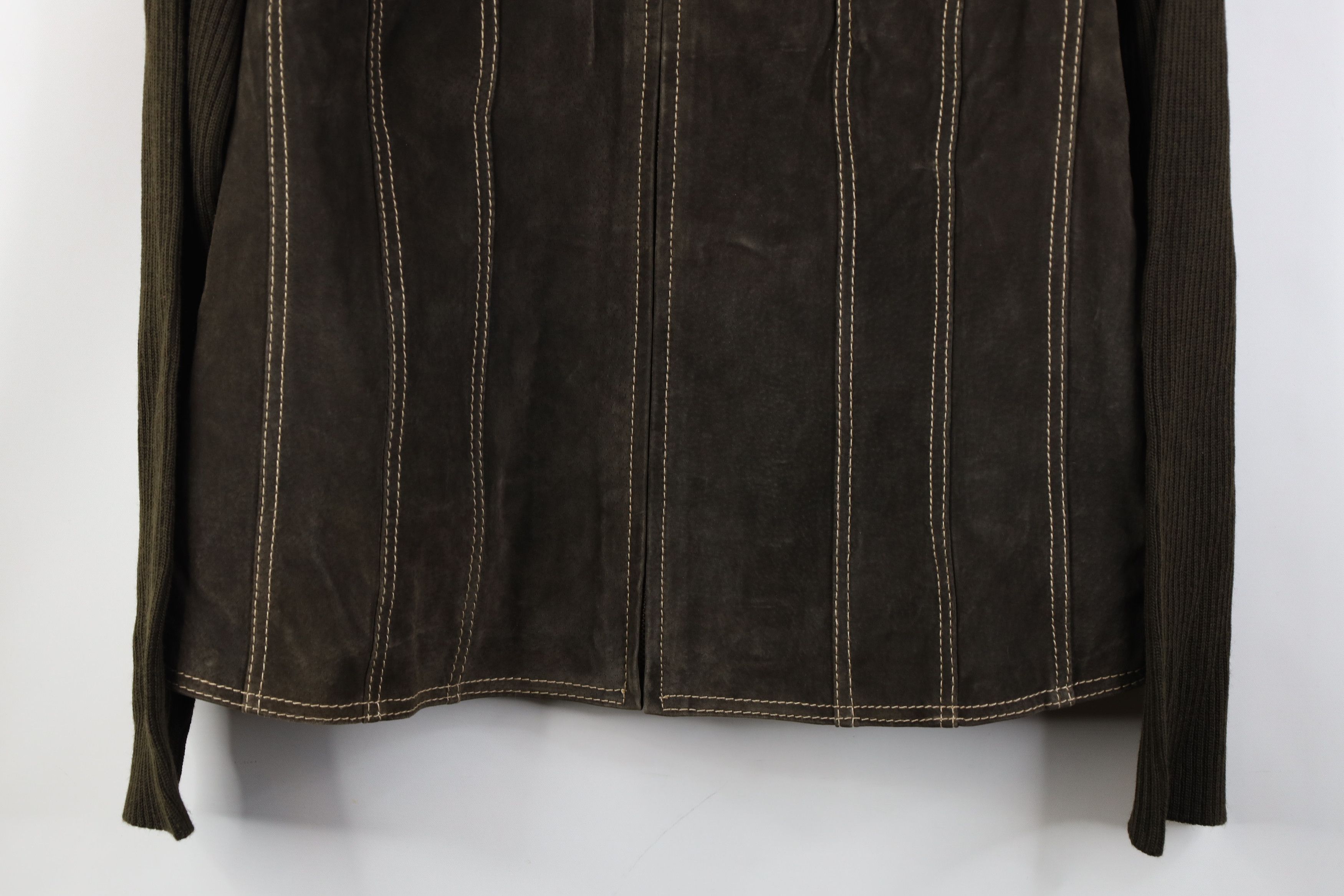 Vintage Deadstock Vintage 90s Y2K Babydoll Leather Sweater Jacket Size XL / US 12-14 / IT 48-50 - 3 Thumbnail