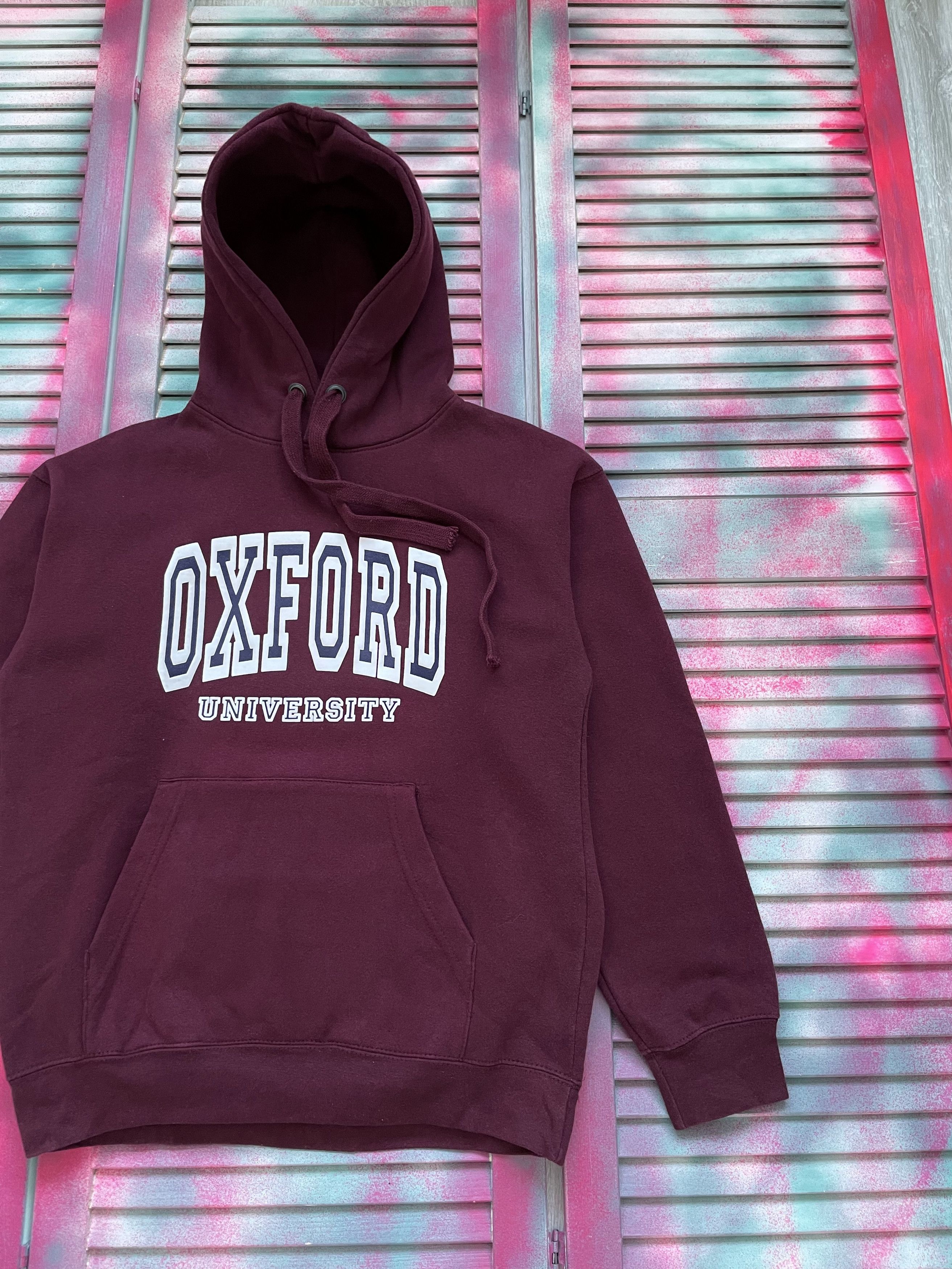 Vintage Vintage 90s Cotton Ridge OXFORD University Big Logo Hoodie Size US M / EU 48-50 / 2 - 3 Thumbnail