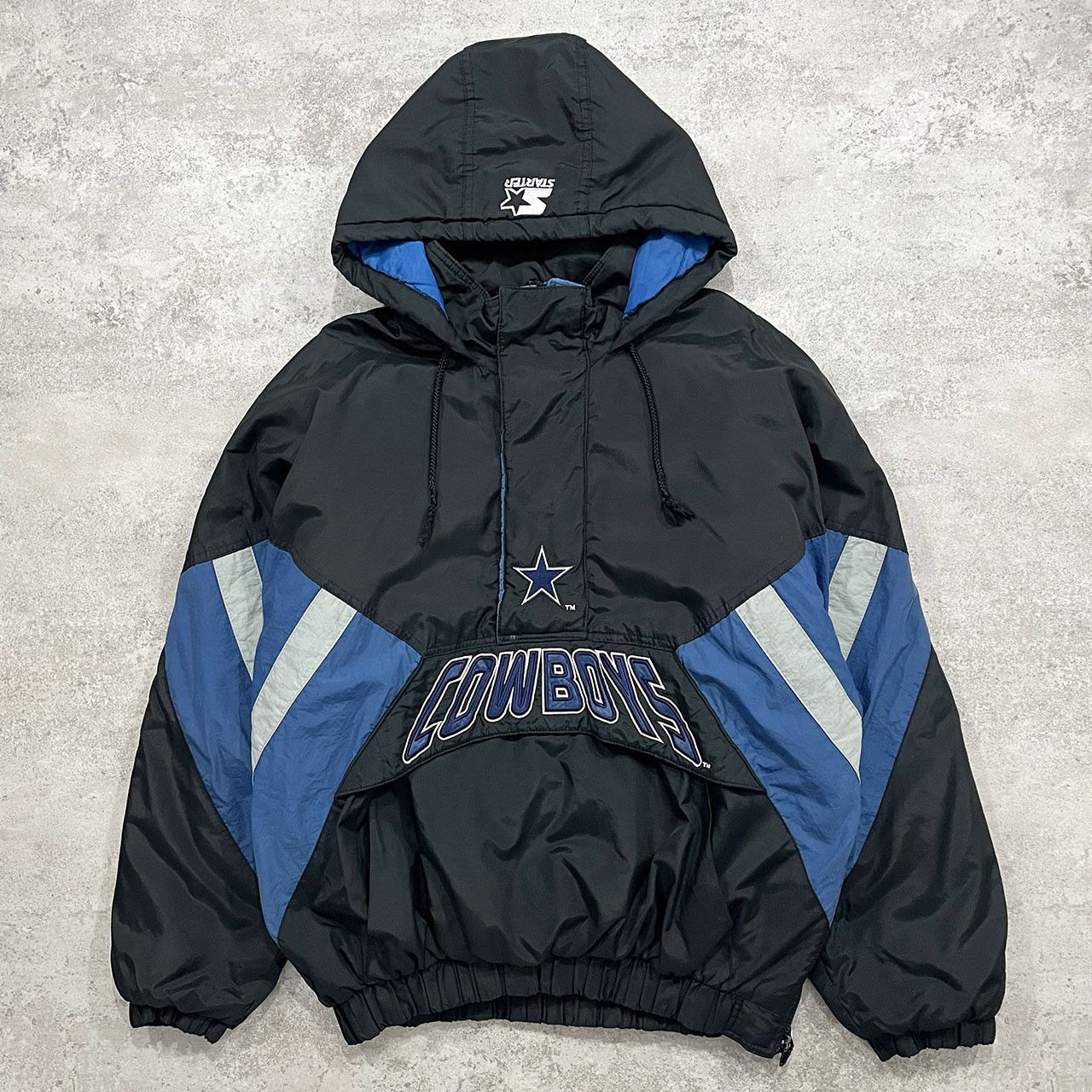 image of VTG 90's Nfl Dallas Cowboys Starter Puffer Pullover Jacket, Men's (Size Large)