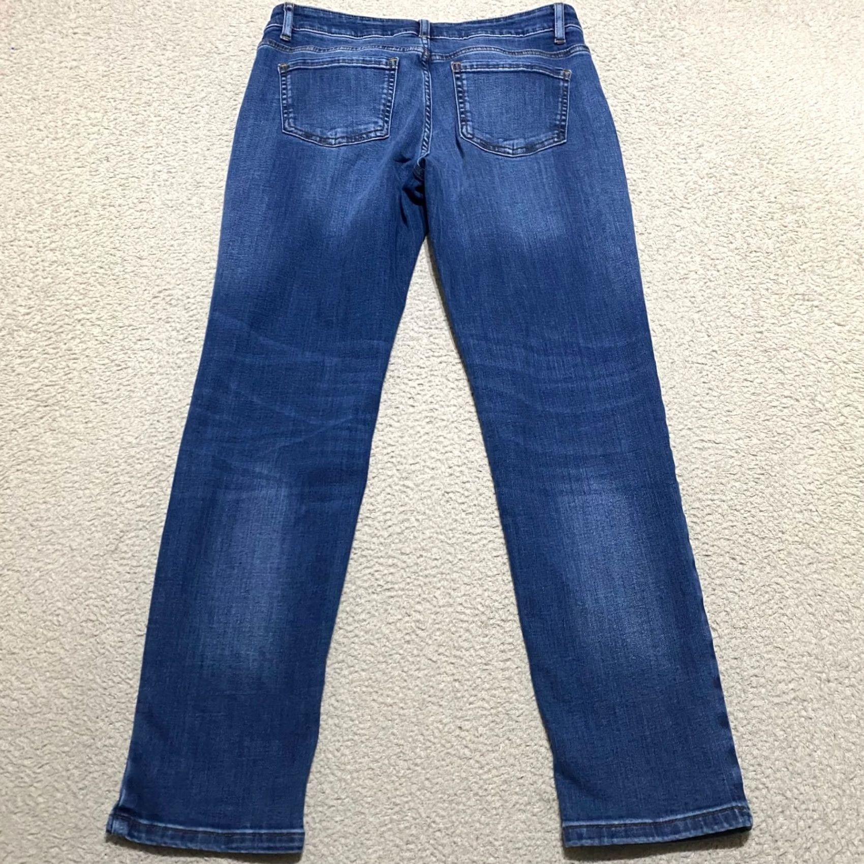 J. Jill J. Jill Jeans Womens 6P Petites Blue Denim Straight Mid Rise Medium Wash Size 28" / US 6 / IT 42 - 2 Thumbnail