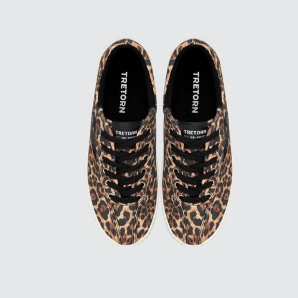 Tretorn TRETORN leopard canvas women's shoes size 5.5 Size US 5.5 / IT 35.5 - 3 Thumbnail