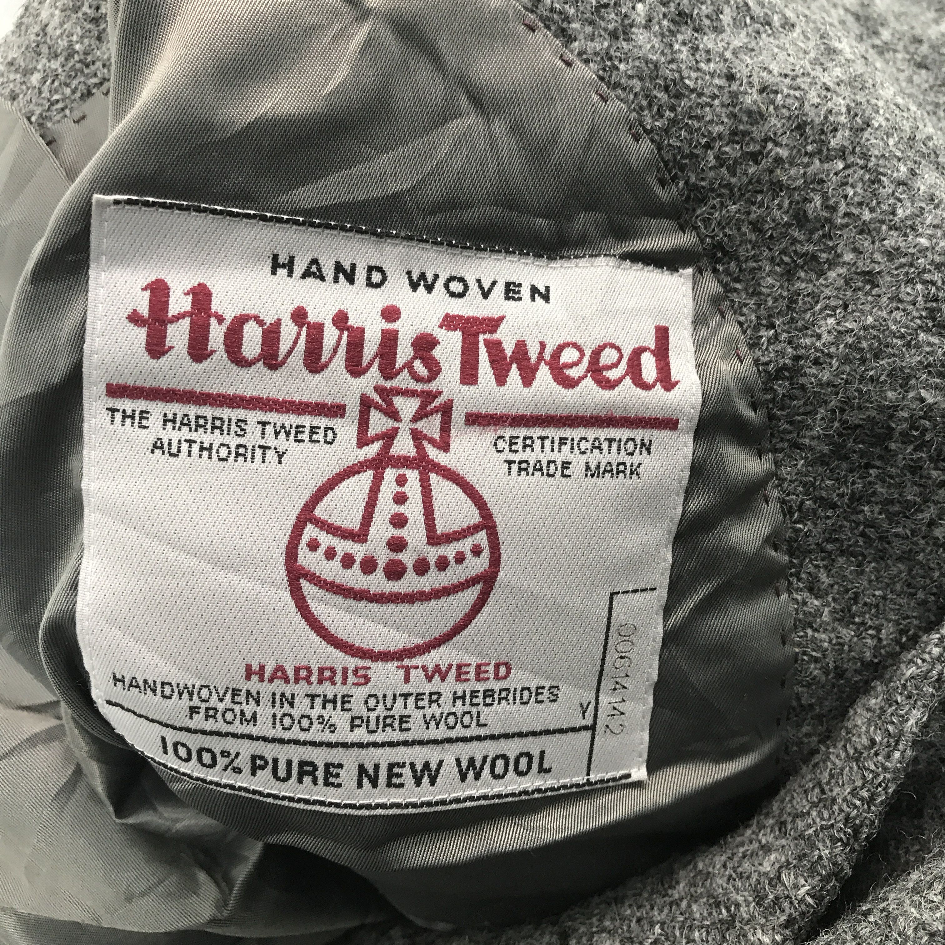 Harris Tweed × Vintage Rare harris tweed classic blazer gray jacket Size US L / EU 52-54 / 3 - 9 Thumbnail