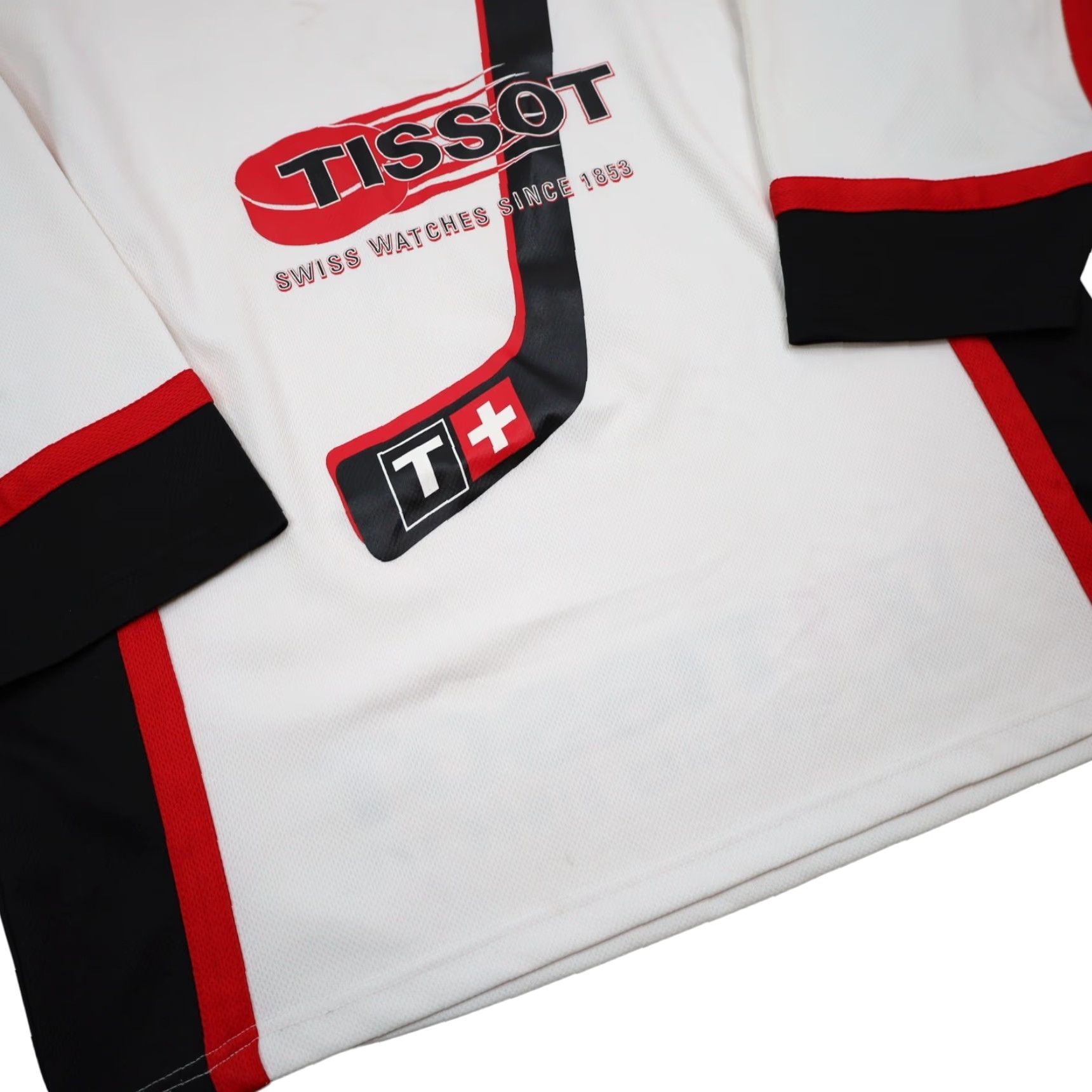 Nike VINTAGE Nike x Tissot Watches Mens Large Hockey Jersey White Nike Jersey Mens Large White Hockey Jersey Sportswear Size US L / EU 52-54 / 3 - 3 Thumbnail