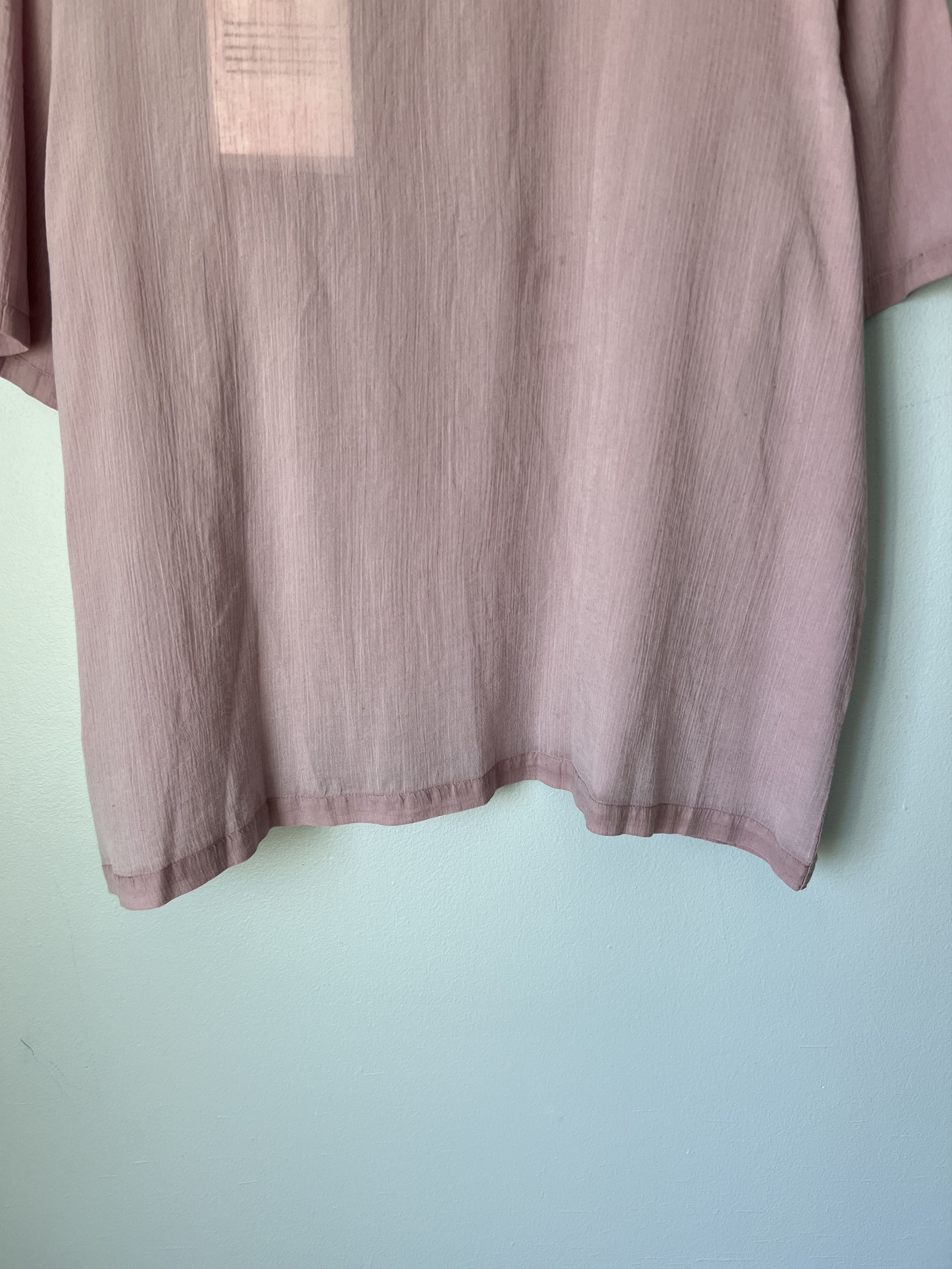 Our Legacy Our Legacy Coated Voile Short Sleeve Box Shirt in Lilac Size US M / EU 48-50 / 2 - 7 Thumbnail