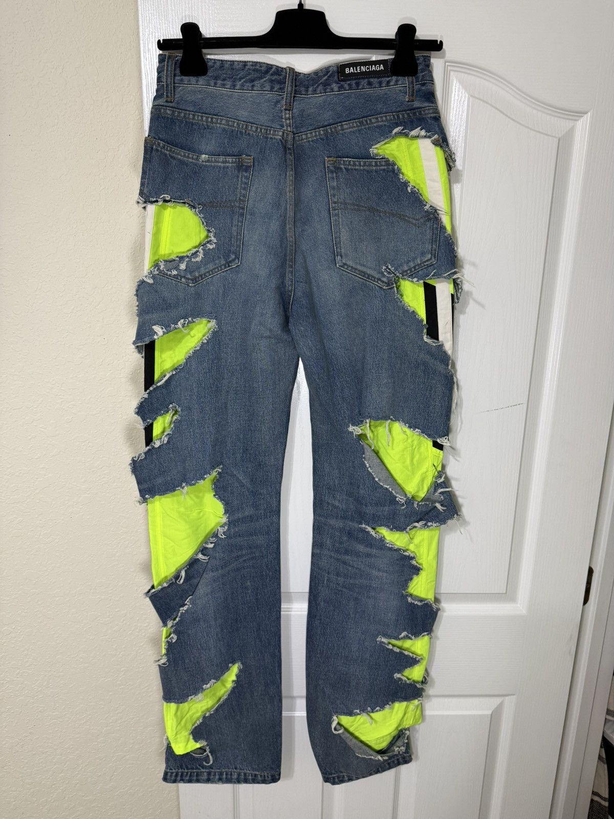 Balenciaga Balenciaga Slashed Denim Trackpants SAMPLE Size US 30 / EU 46 - 7 Thumbnail