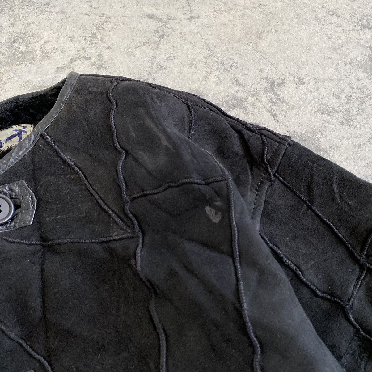 Issey Miyake 1990’s Hai Sporting Gear Shearling Panelled Leather Jacket Size US M / EU 48-50 / 2 - 8 Thumbnail