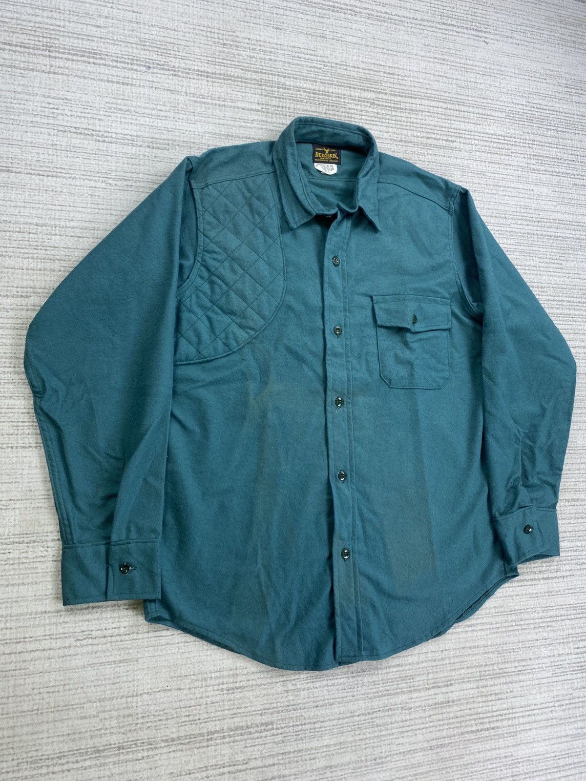 Vintage Vintage 80s Deerskin Melton Shirt Made In Usa Button Ups Size US M / EU 48-50 / 2 - 3 Thumbnail
