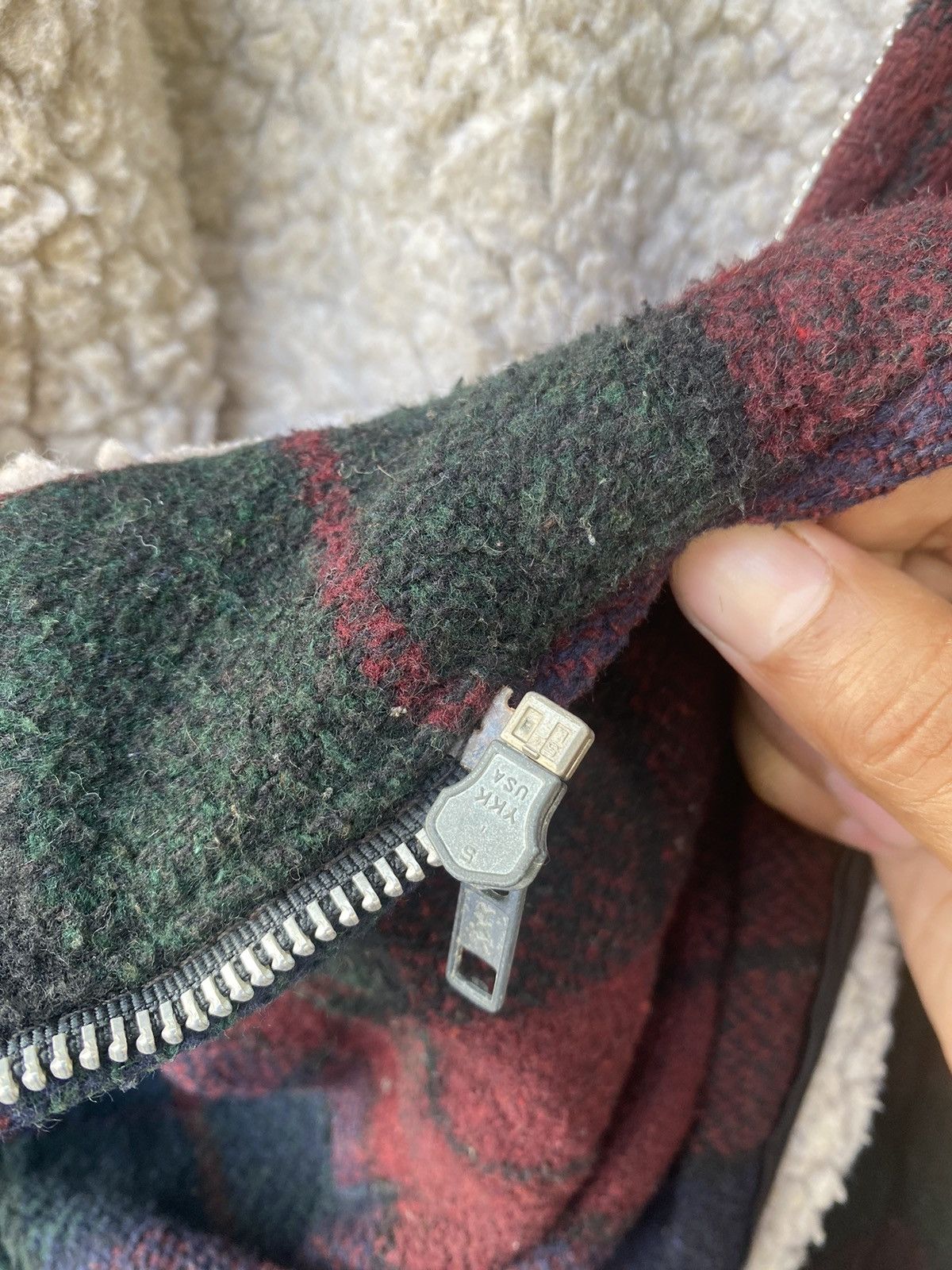 Vintage Vintage 90’s Cal Craft Plaid Sherpa wool Jacket Size US L / EU 52-54 / 3 - 7 Thumbnail