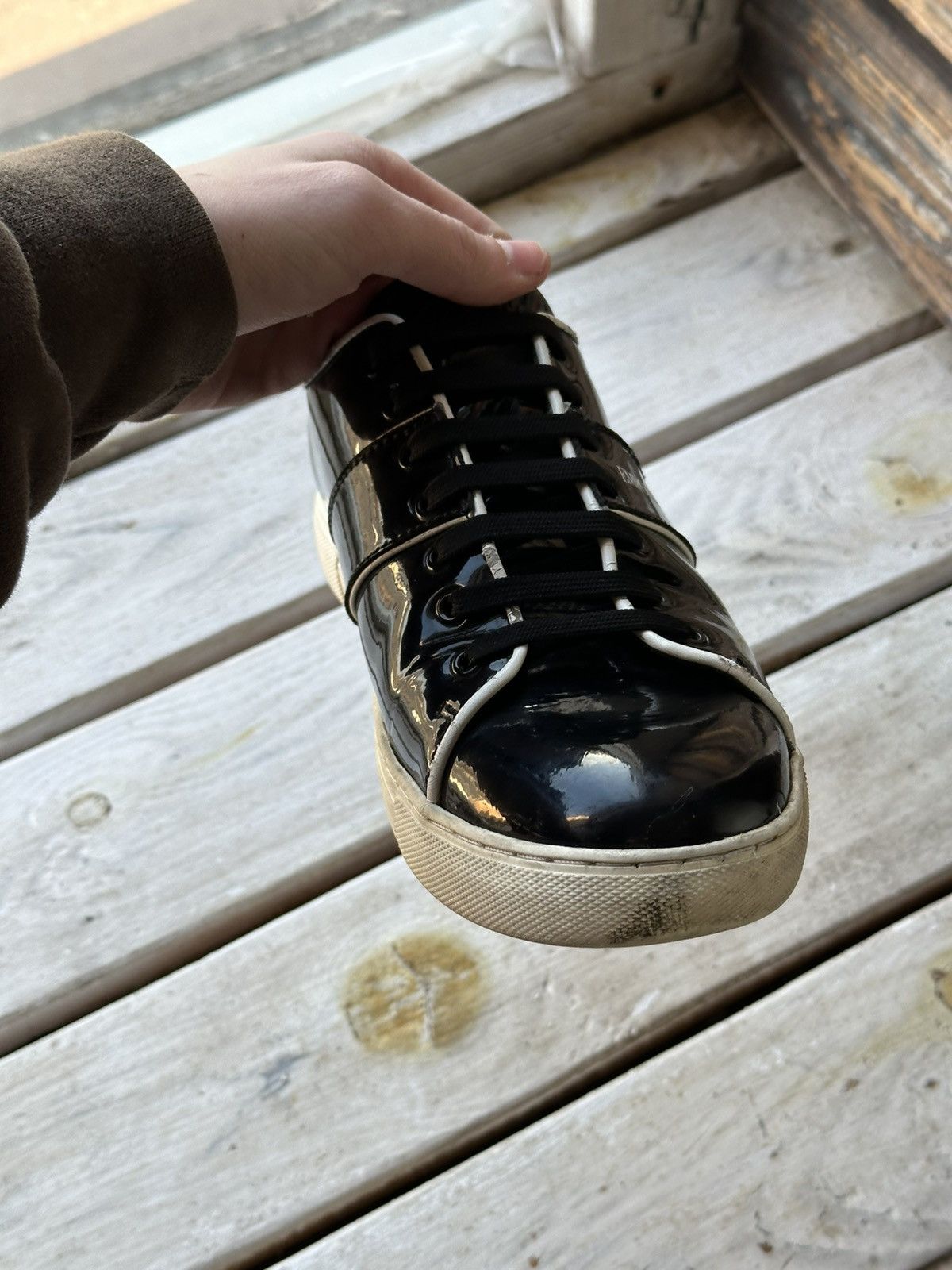 Designer × Emporio Armani × Giorgio Armani 🚨ARMANI BLACK SHOES MINIMALISM SNEAKERS MONOGRAM LUXURY Size US 6 / EU 39 - 14 Thumbnail