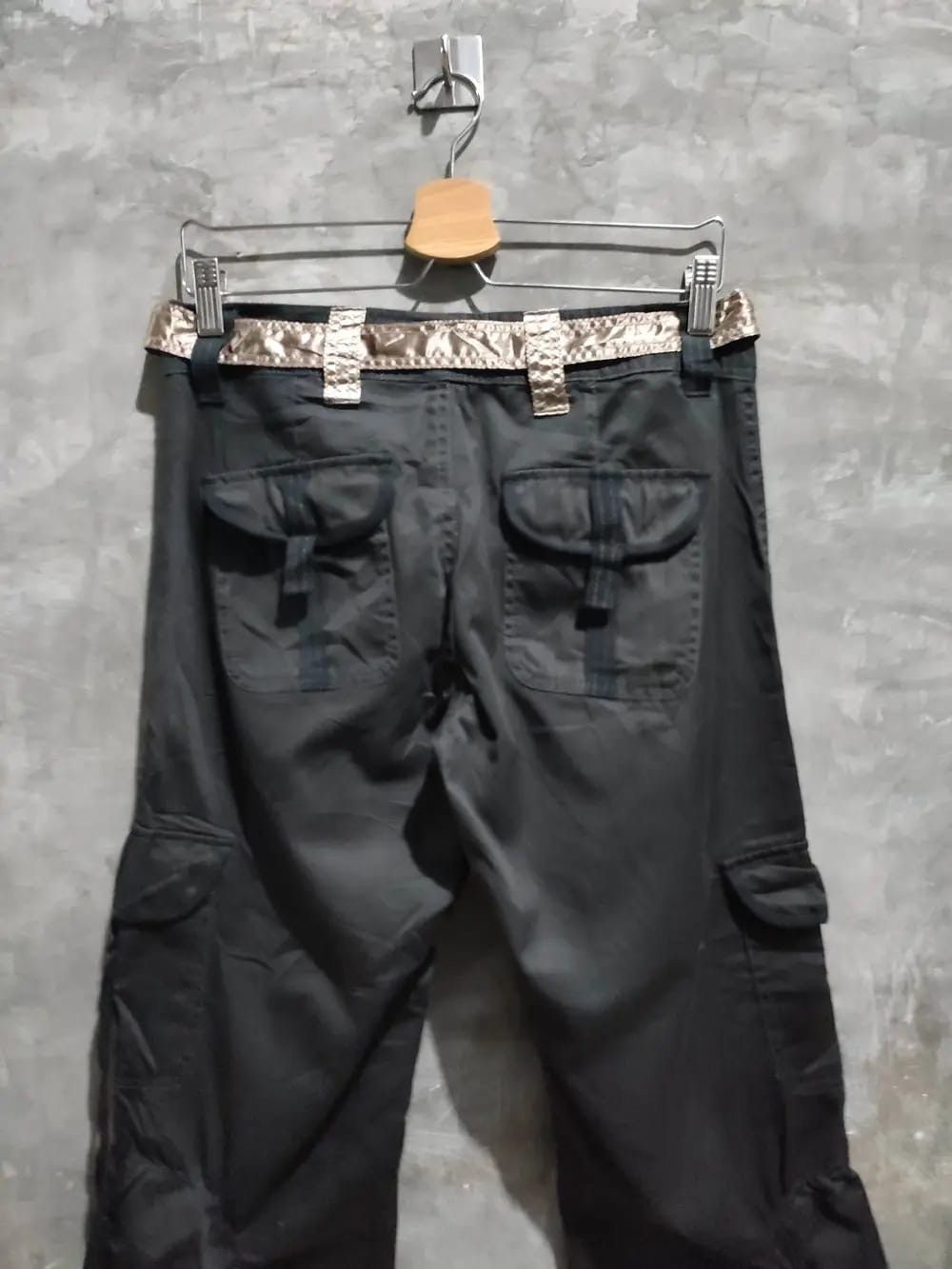 Japanese Brand Mari Posa Black Cargo Pants Size US 30 / EU 46 - 5 Thumbnail