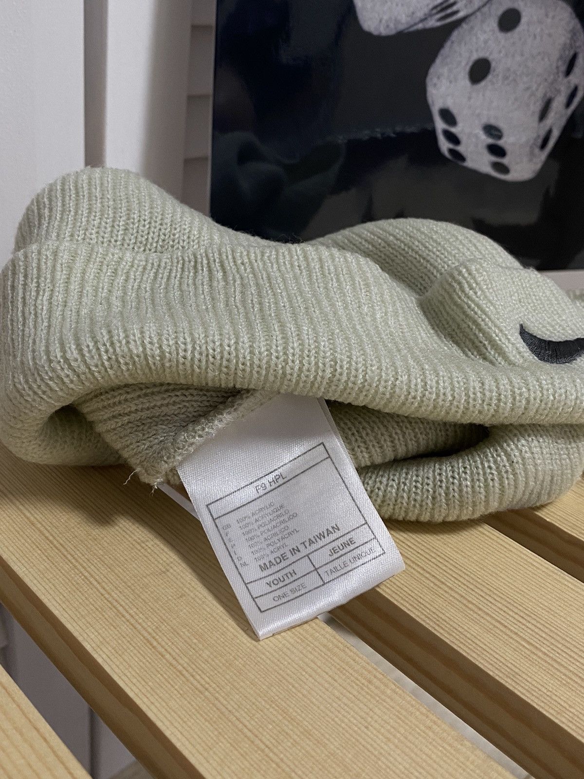 Nike × Vintage Vintage 90’s Nike Reversible Striped Beanie Hat 00’s y2k Size ONE SIZE - 5 Thumbnail