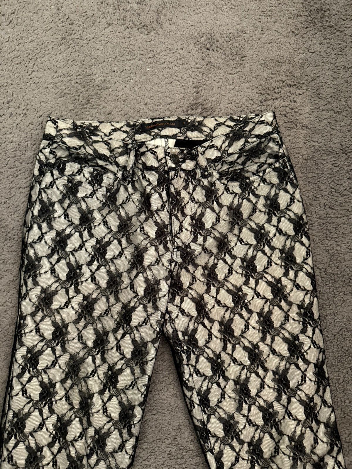 Undercover Undercover Laced Pattern Pants Size 29" - 2 Thumbnail
