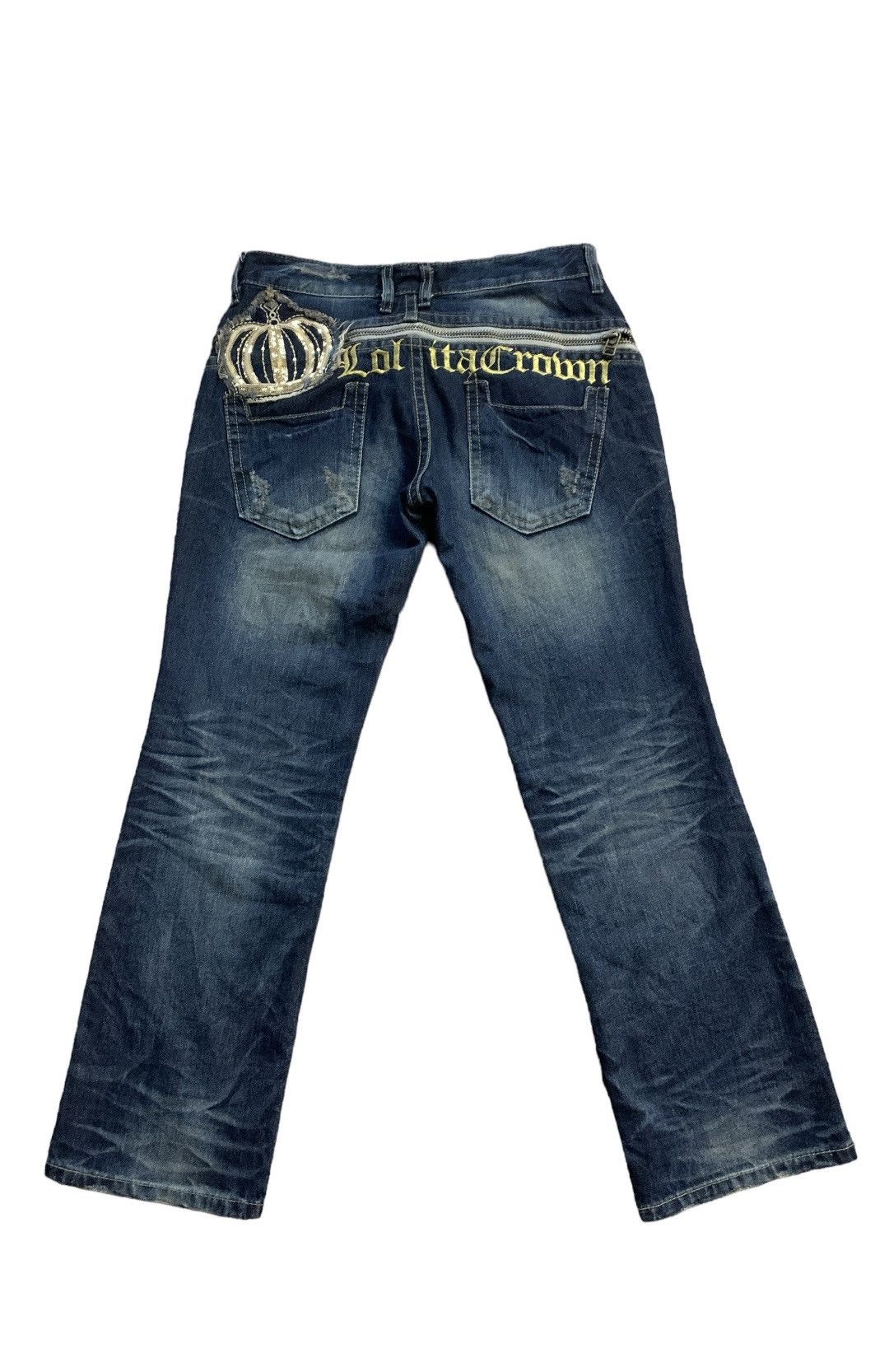 Japanese Brand LOLITA CROWN EMBROIDERY JEANS Size US 34 / EU 50 - 1 Thumbnail