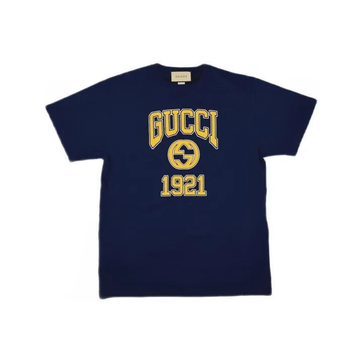 Gucci Gucci Gucci Cotton Navy Crew Neck T-Shirt -2506 Size US S / EU 44-46 / 1 - 2 Thumbnail