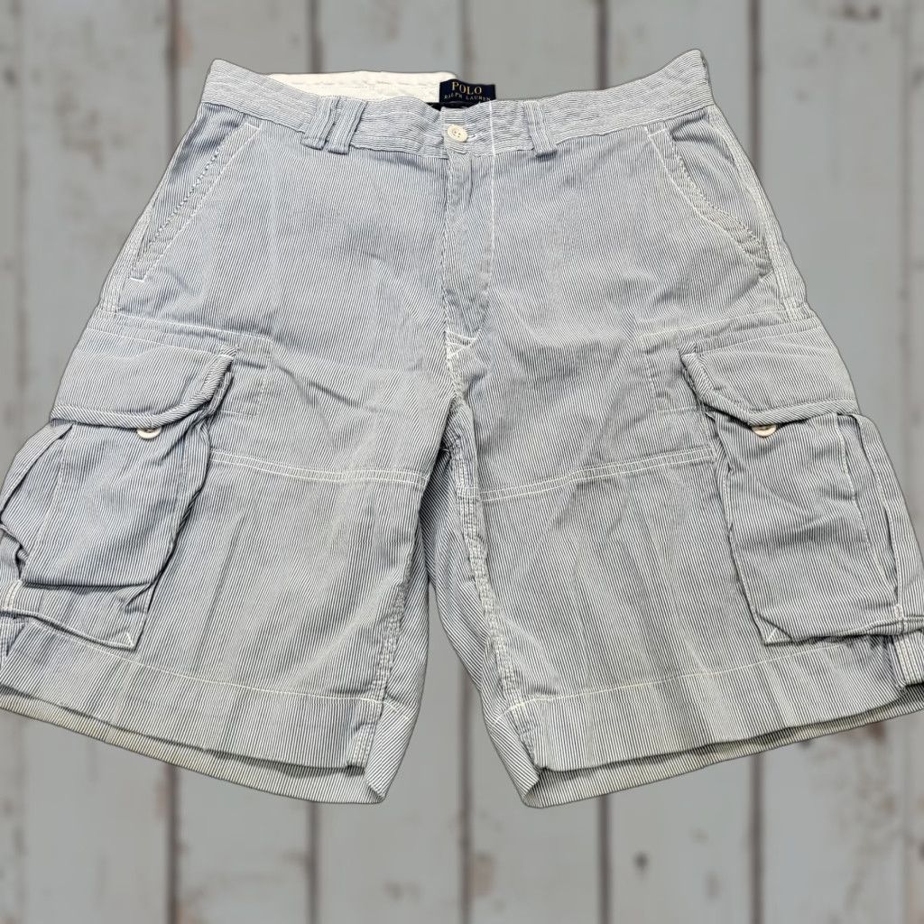 Polo Ralph Lauren Polo Ralph Lauren Shorts Men's Size 34 Hickory Striped Railroad Cotton Cargo EUC Size US S / EU 44-46 / 1 - 1 Thumbnail