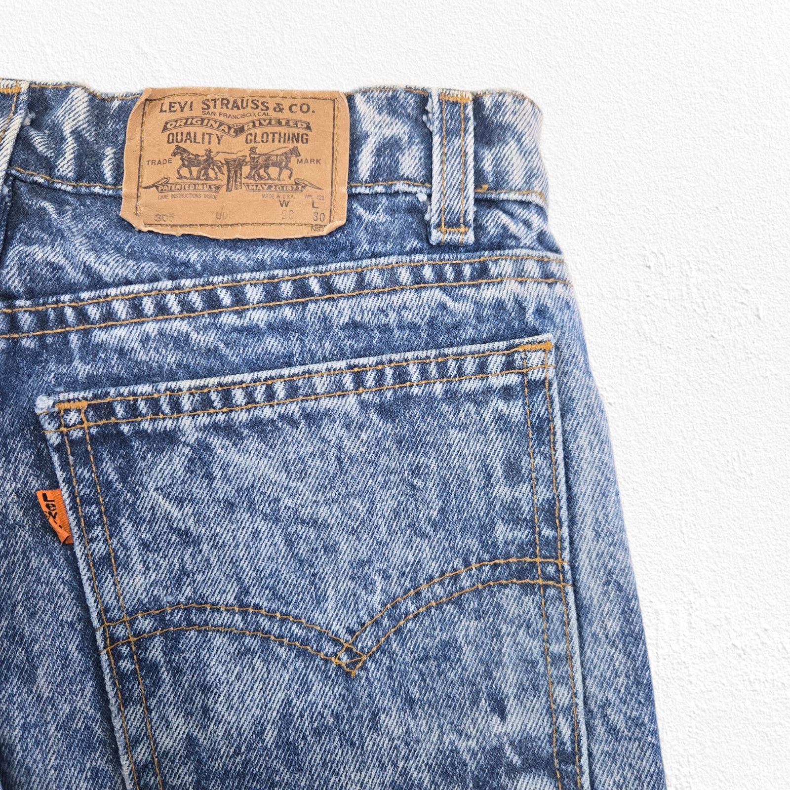 Levi's Vintage Levi’s Orange Tab Acid Wash Straight Leg Jeans W28 Size 28" / US 6 / IT 42 - 8 Thumbnail