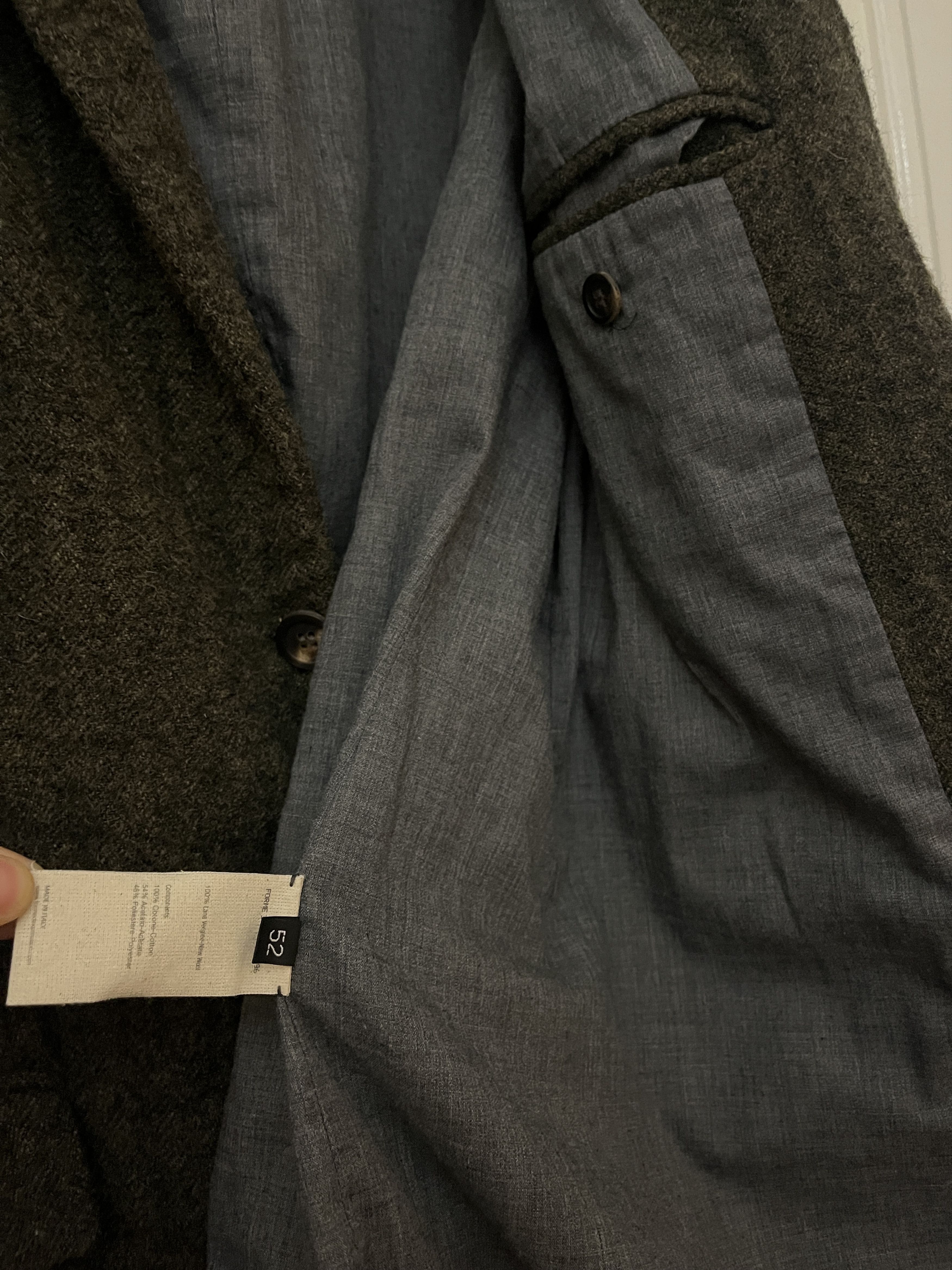 Forme D'Expression Heavy wool tailored jacket / blazer Size 52L - 6 Thumbnail