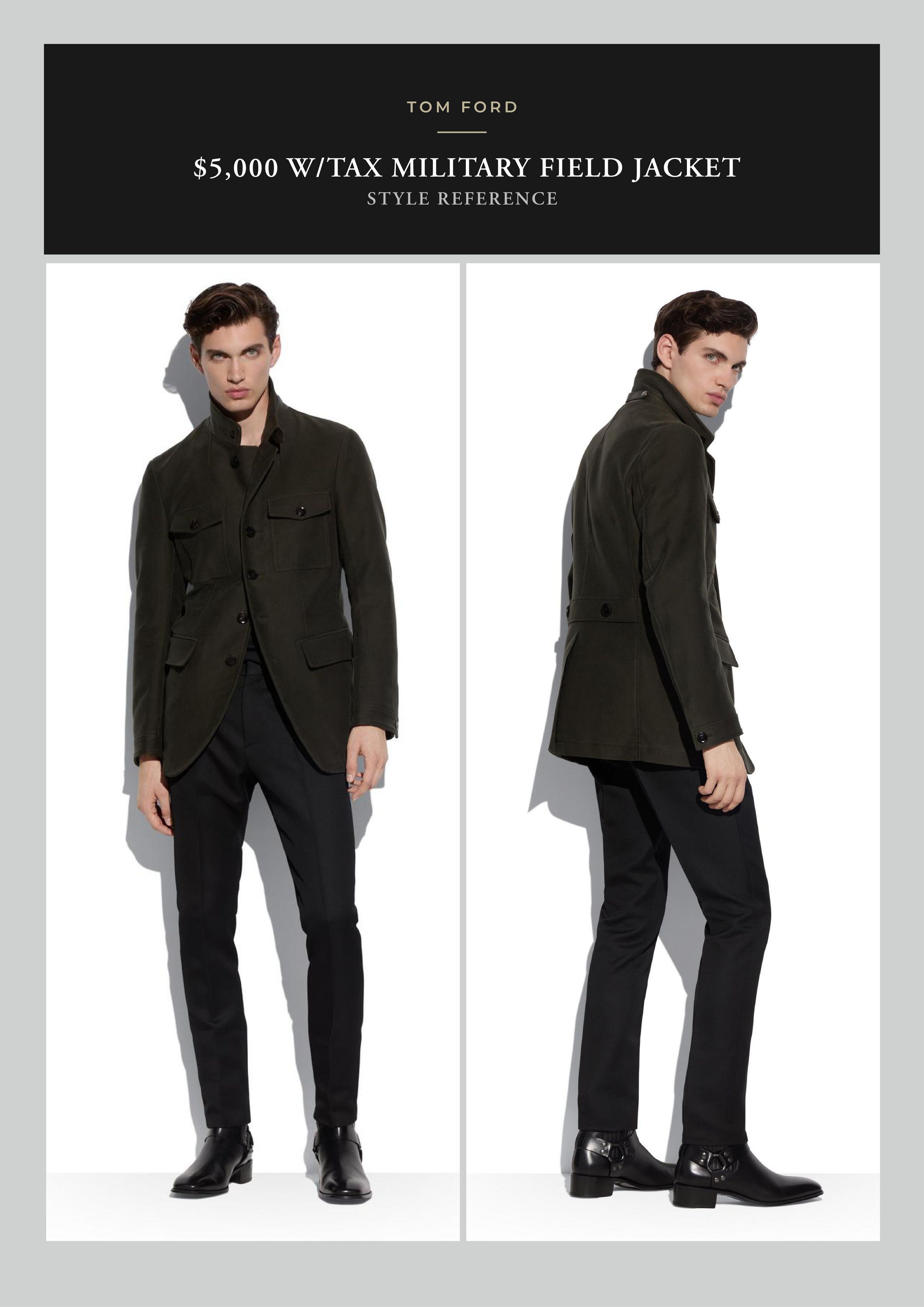 Tom Ford Ultimate New $5K w/tax Coveted Leather Accents Field Jacket Size US L / EU 52-54 / 3 - 11 Thumbnail