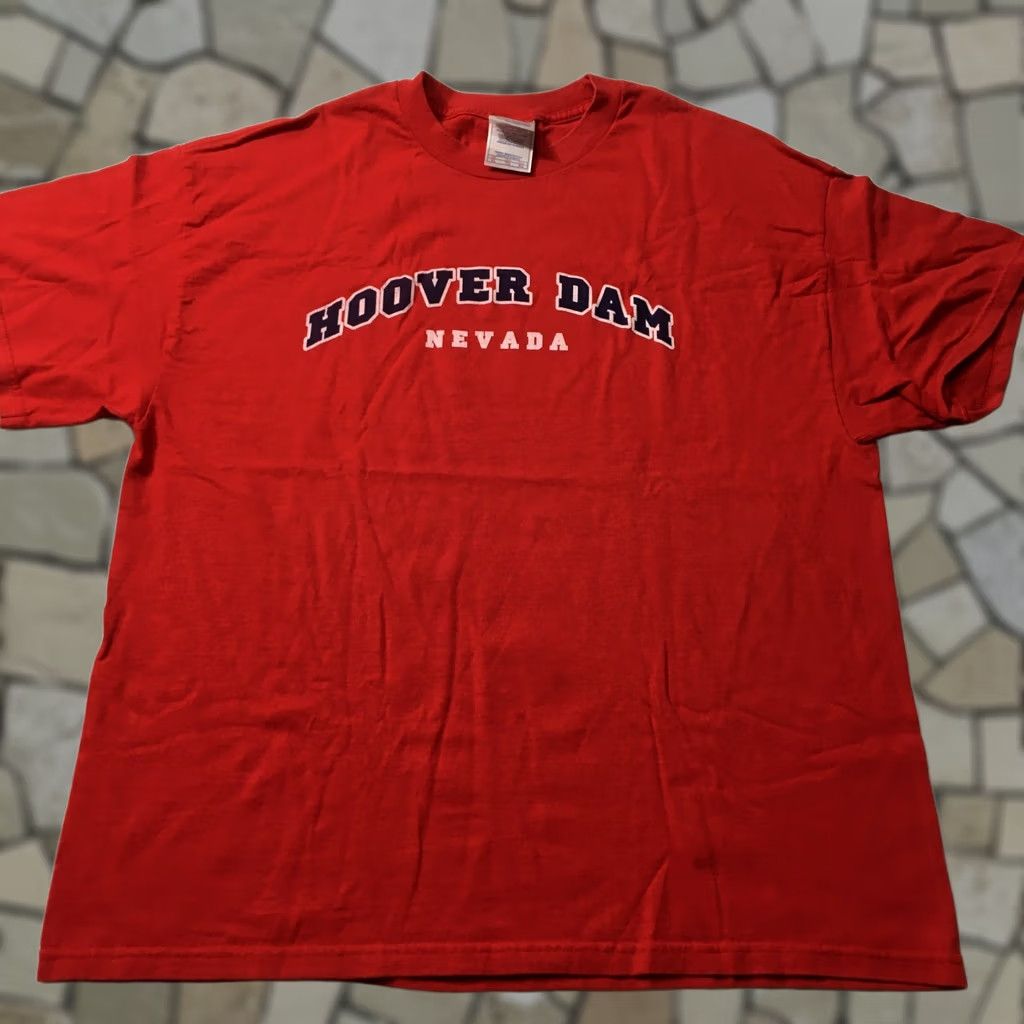 Vintage VINTAGE 1980s Hoover Dam Las Vegas Single Stitch Shirt XL Red 80s Men Size US XL / EU 56 / 4 - 1 Thumbnail