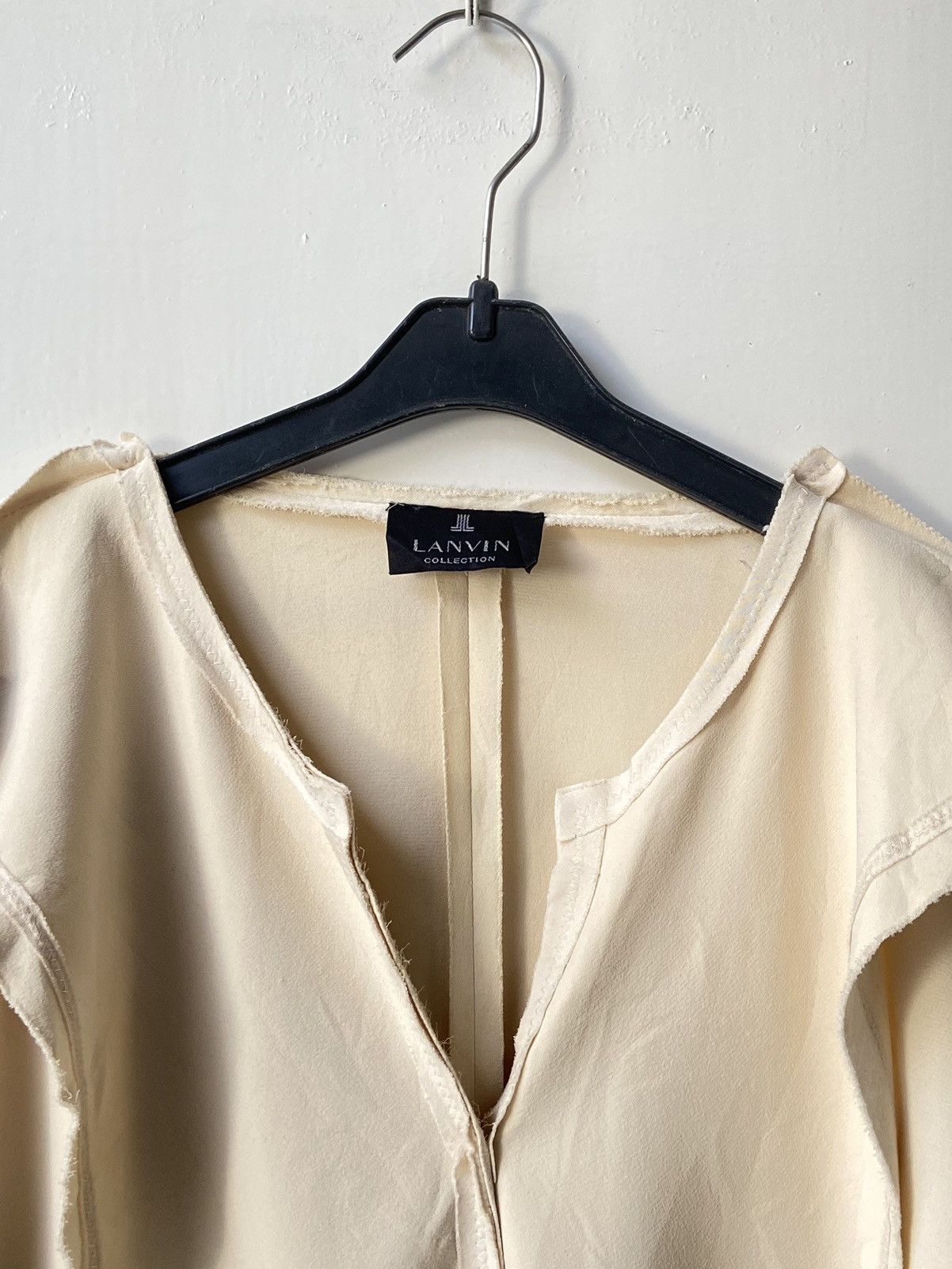 Lanvin LANVIN Collection Cream Blouse Size L / US 10 / IT 46 - 4 Thumbnail