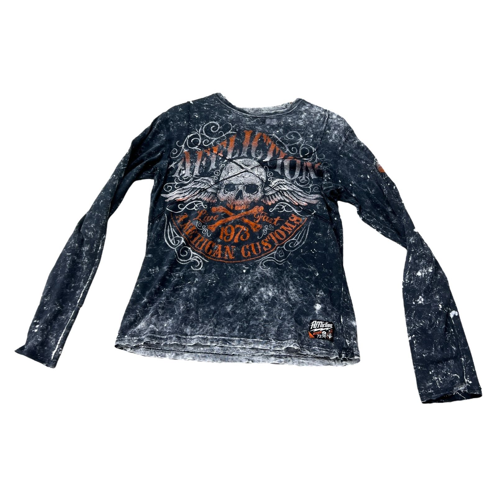 Affliction Grey Afflictions Long Sleeve Size S / US 4 / IT 40 - 1 Thumbnail