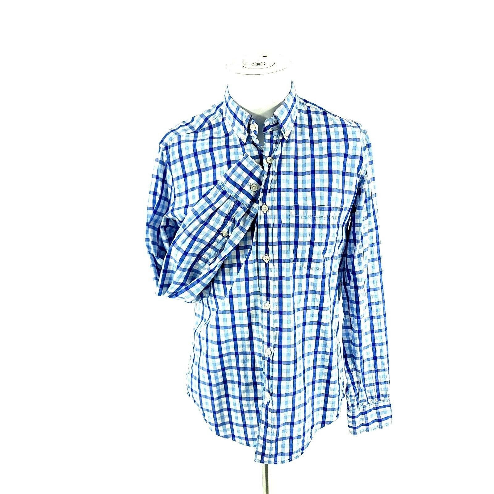 J.Crew J Crew Blue White Plaid Light Weight Cotton Slim Fit Small B Size US S / EU 44-46 / 1 - 1 Thumbnail