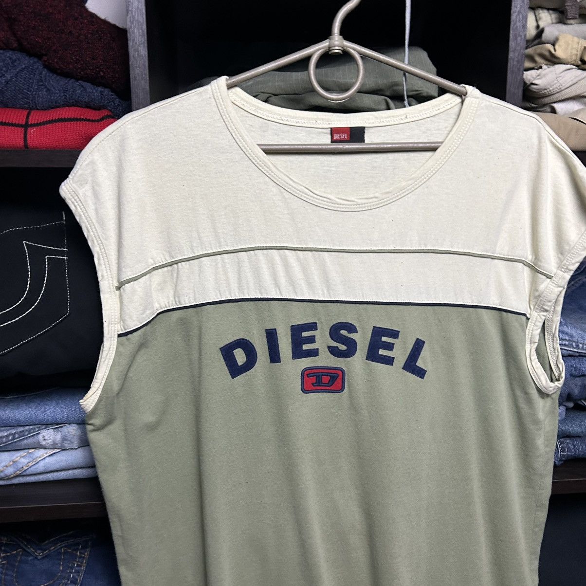 Diesel Designer Diesel Big Logo Japanese y2k opium sleeveless Size US XXL / EU 58 / 5 - 2 Thumbnail