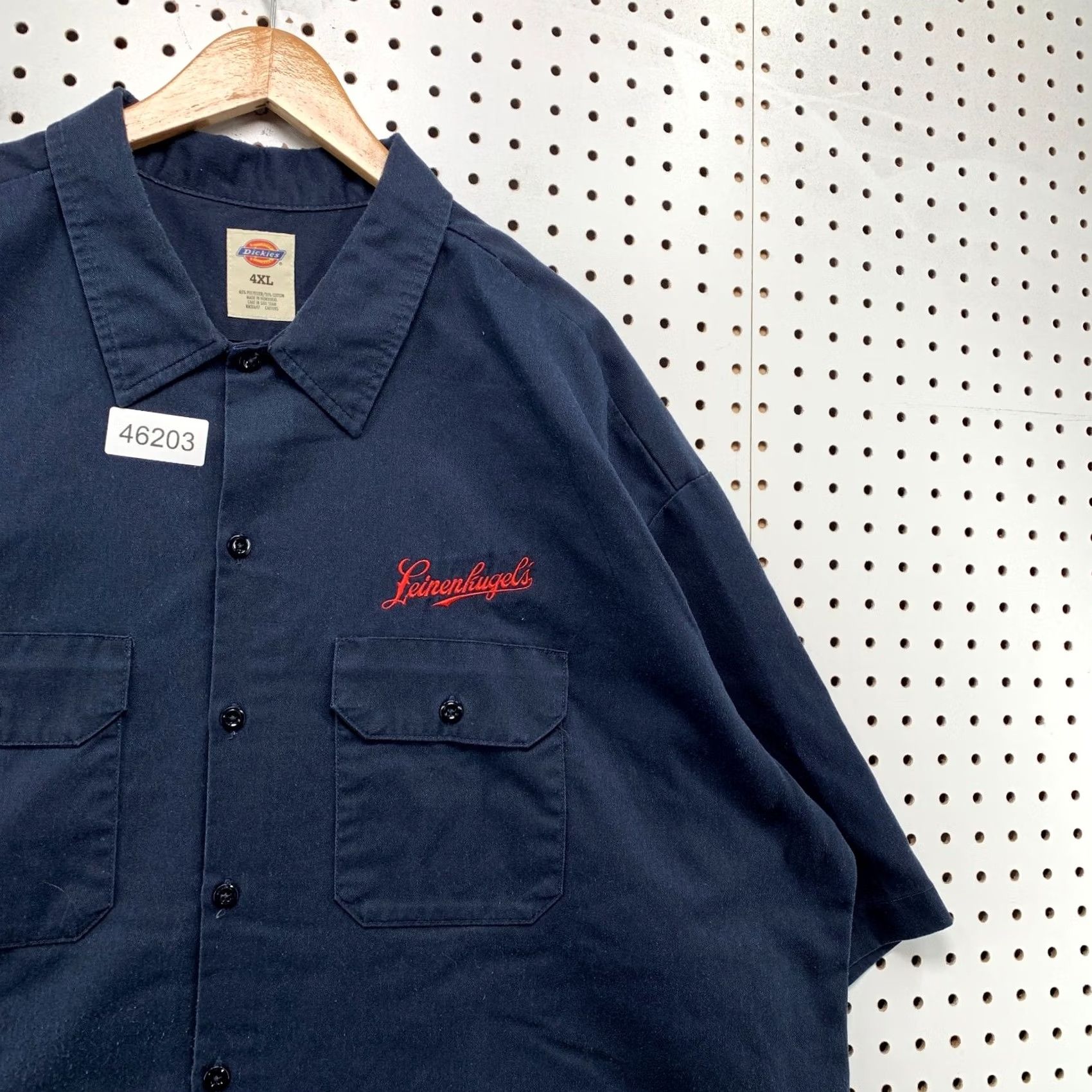 Dickies Leinenkugel'S Dickies Work Button Shirt Mens 4XL Navy Blue Embroidered Beer USA Size US XXL / EU 58 / 5 - 4 Thumbnail