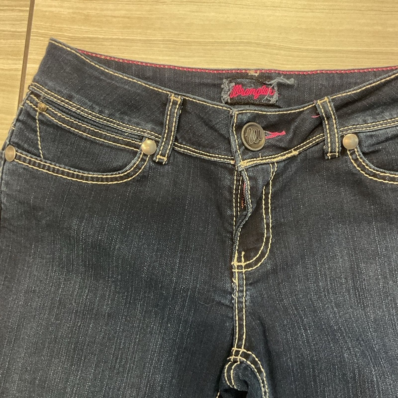Wrangler Vintage Y2K Wrangler Juniors Low Rise Dark Wash Jeans Size 30" / US 8 / IT 44 - 6 Thumbnail