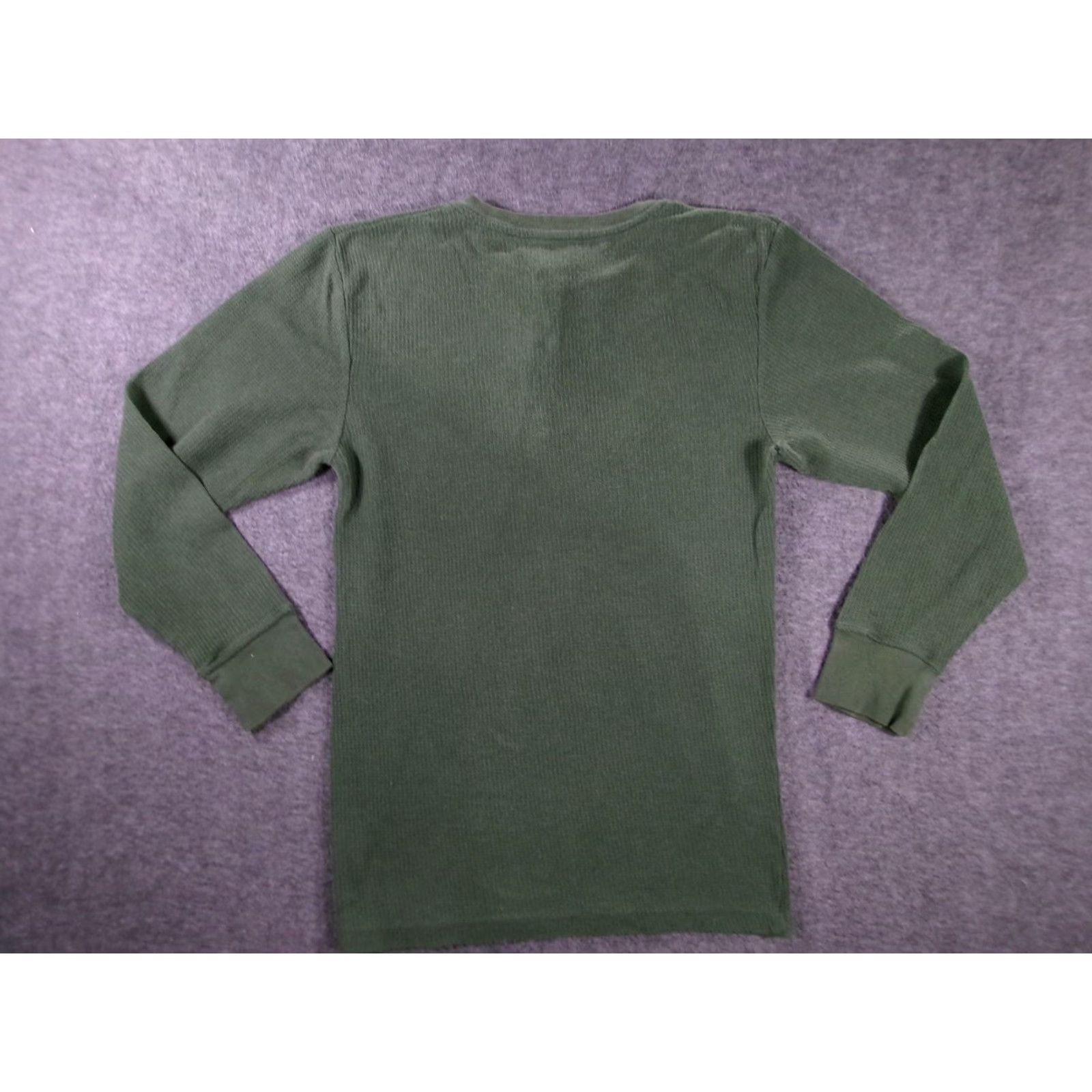 Joe Boxer VINTAGE Joe Boxer Thermal Henley Shirt Mens L Green Waffle Long Sleeve Casual Layering Size US L / EU 52-54 / 3 - 7 Thumbnail