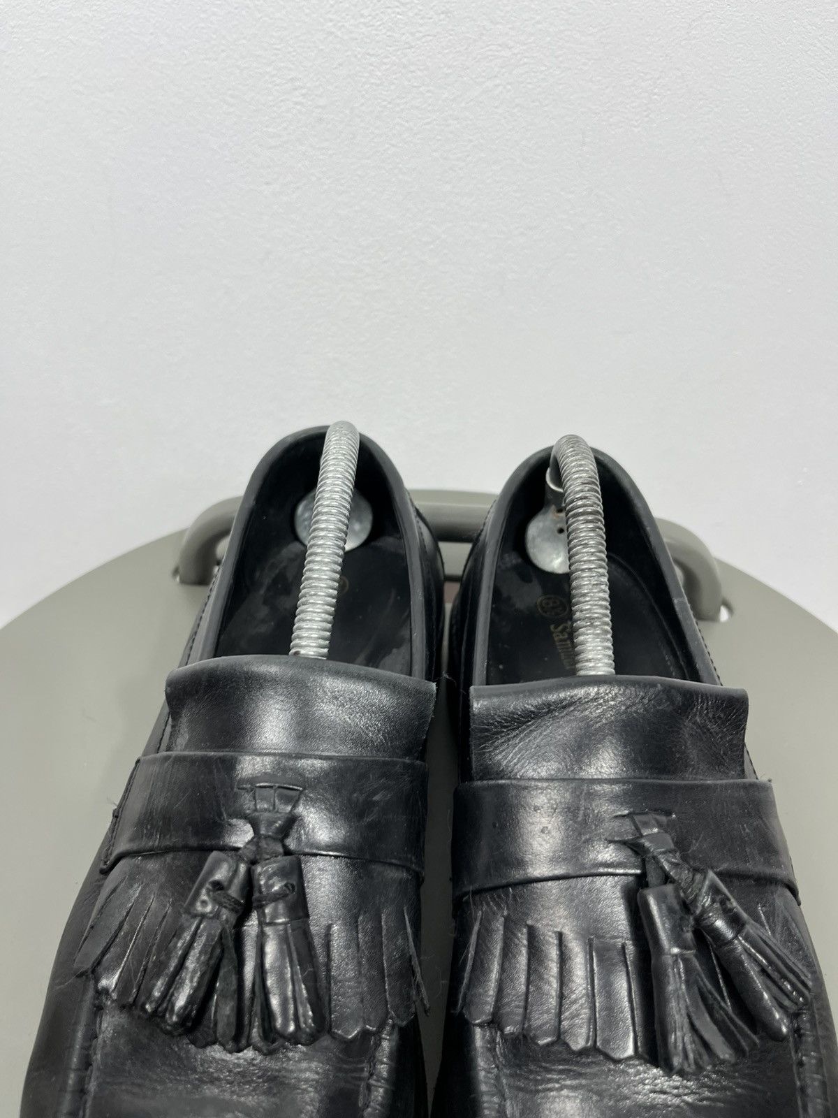 Other Samuel Windsor Black Leather Tassel Loafers Dress Shoes US 8 Size US 8.5 / EU 41-42 - 6 Thumbnail