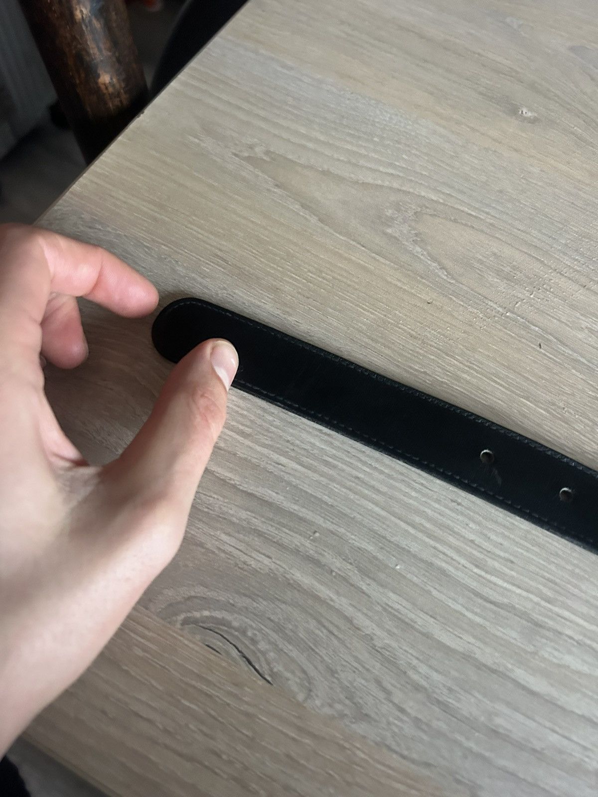 Gucci Vintage Gucci Black Belt with Gold-Tone Buckle – Size 95 Size 38 - 5 Thumbnail
