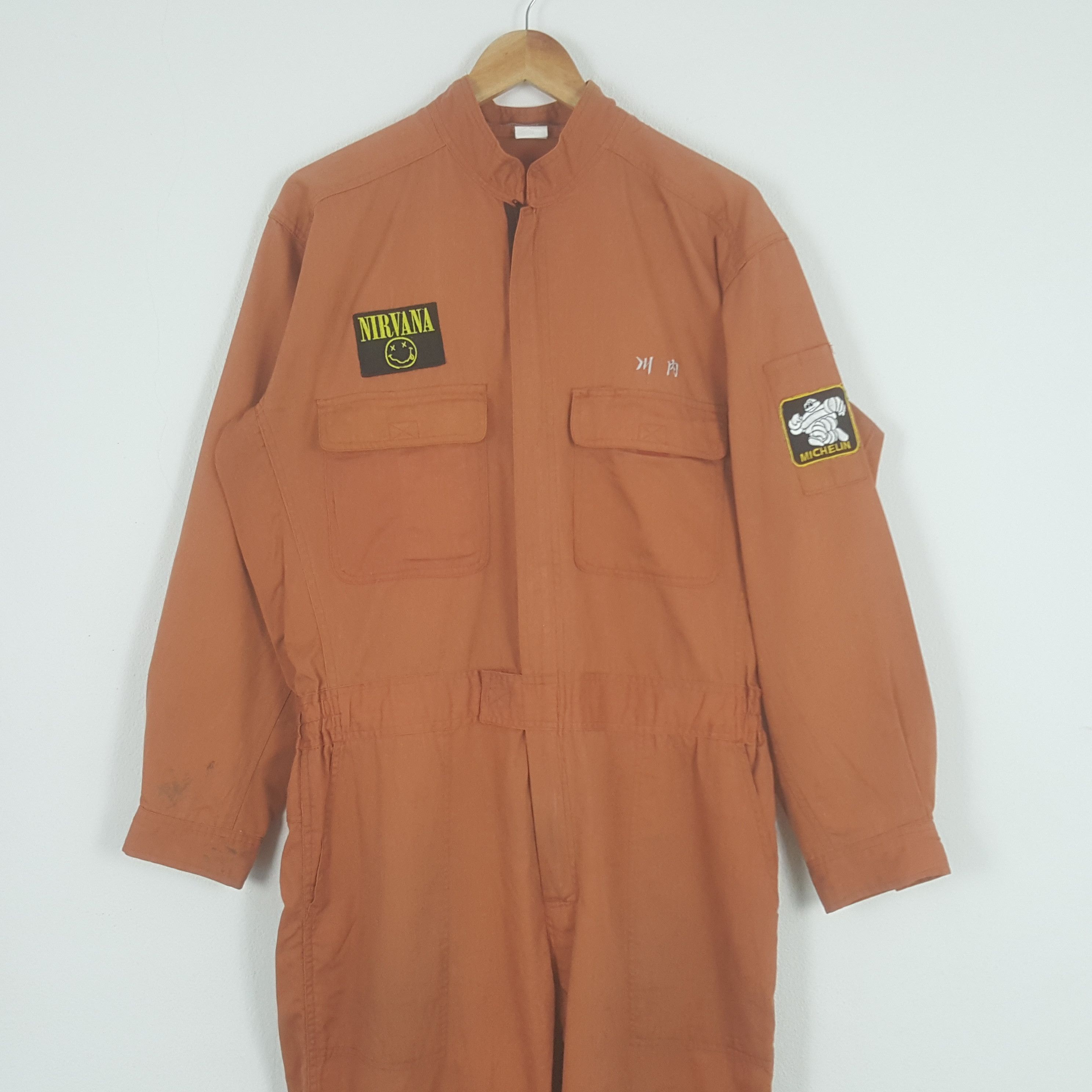 Nirvana × Vintage Vintage Nirvana x Michelin Patches Work Coverall Jacket Size US L / EU 52-54 / 3 - 2 Thumbnail