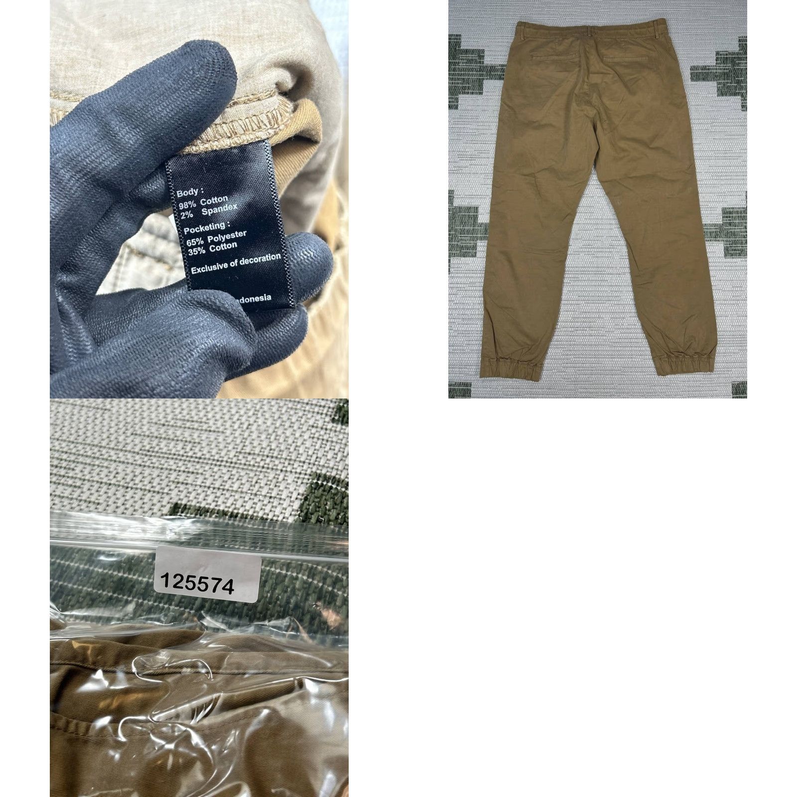 Flint And Tinder Flint And Tinder Pants Mens 36 Tan Brown Cotton Tapered Chino Casual Size US 36 / EU 52 - 8 Thumbnail