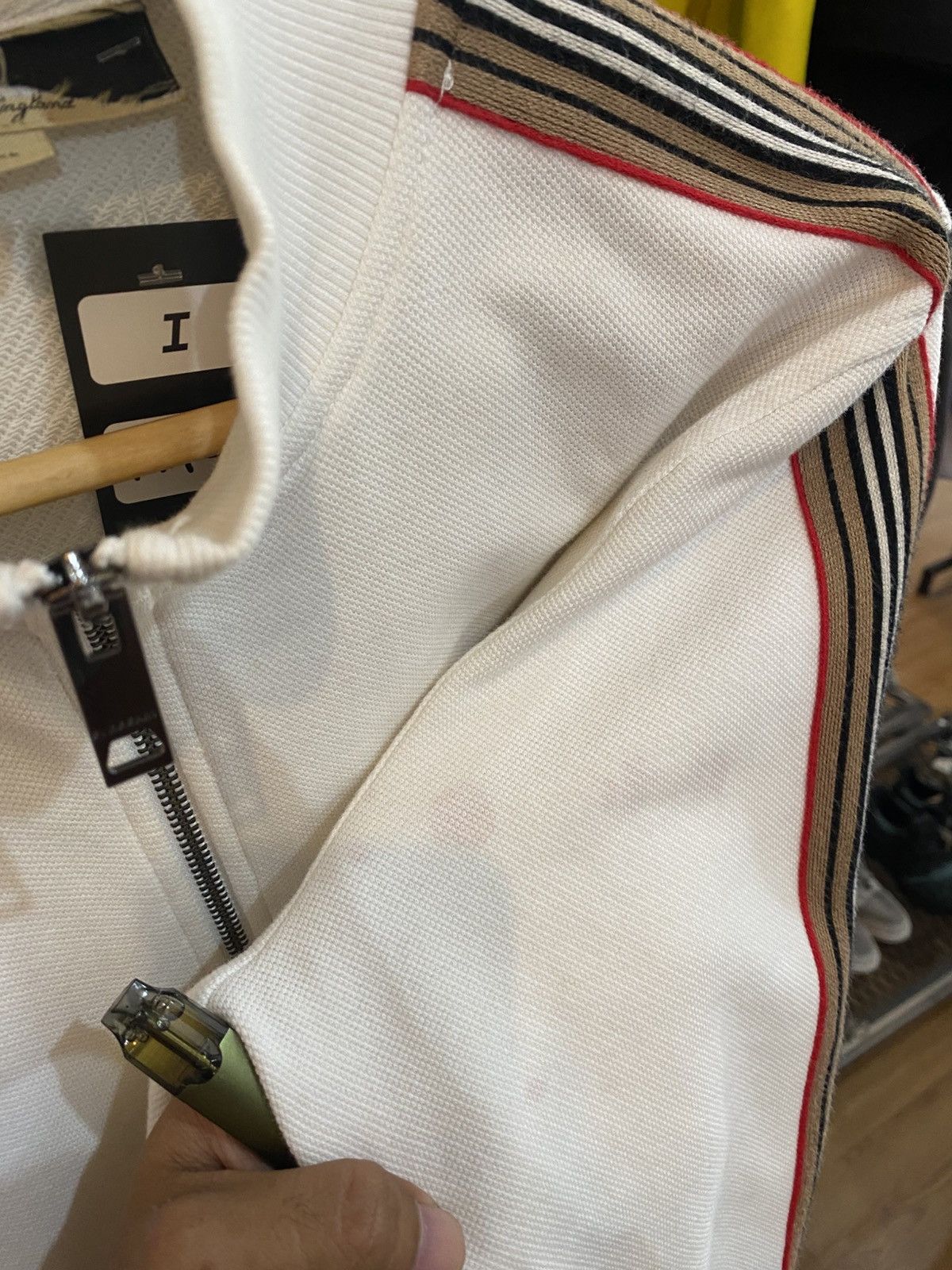 Burberry × Vintage VTG Sweater Burberry Nova Check Stripes Made in England 🔥 Size US XXL / EU 58 / 5 - 17 Thumbnail