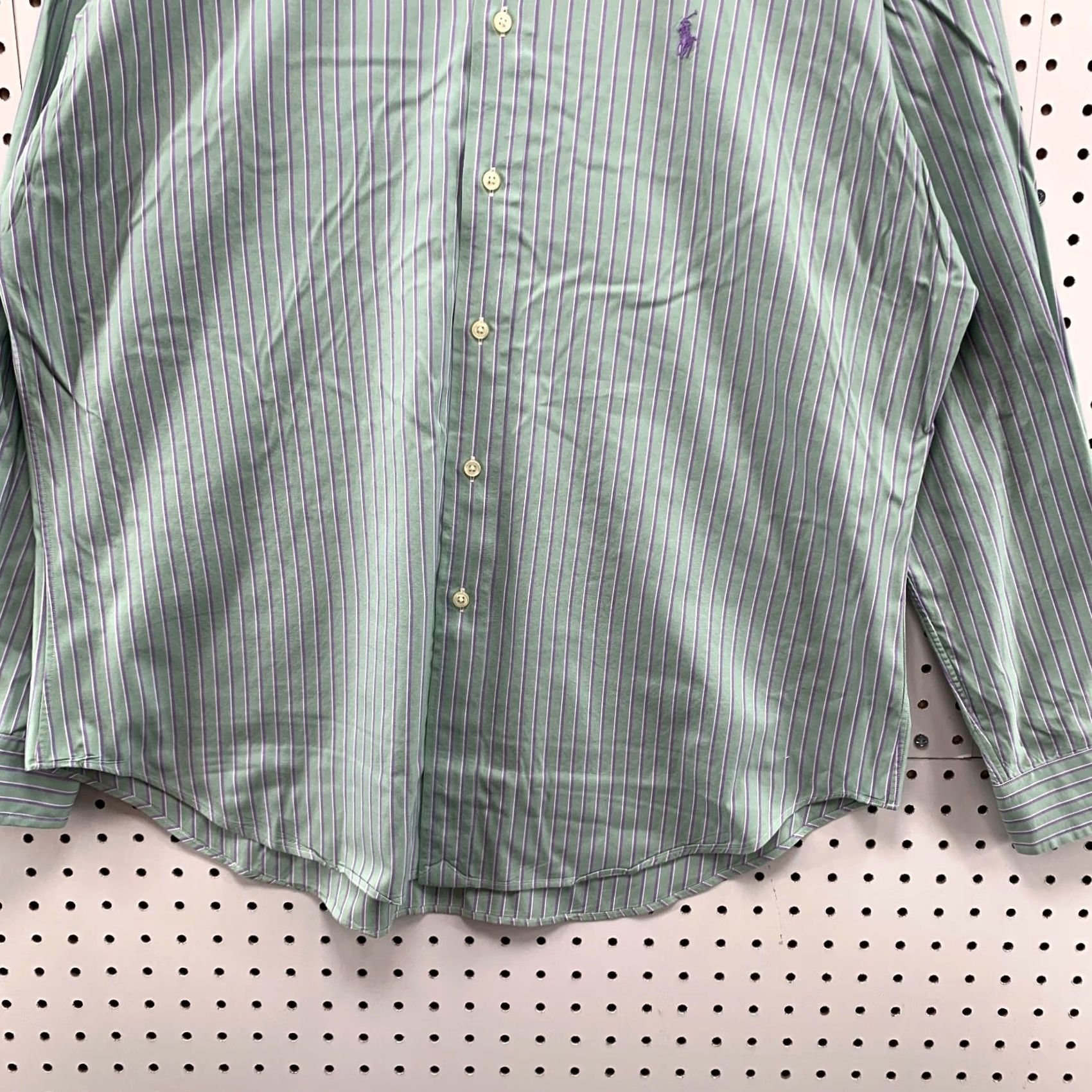 Polo Ralph Lauren Polo Ralph Lauren Shirt Men XL Green Purple Striped Button-Down 16.5 34/35 Classic Fit Size US XL / EU 56 / 4 - 5 Thumbnail