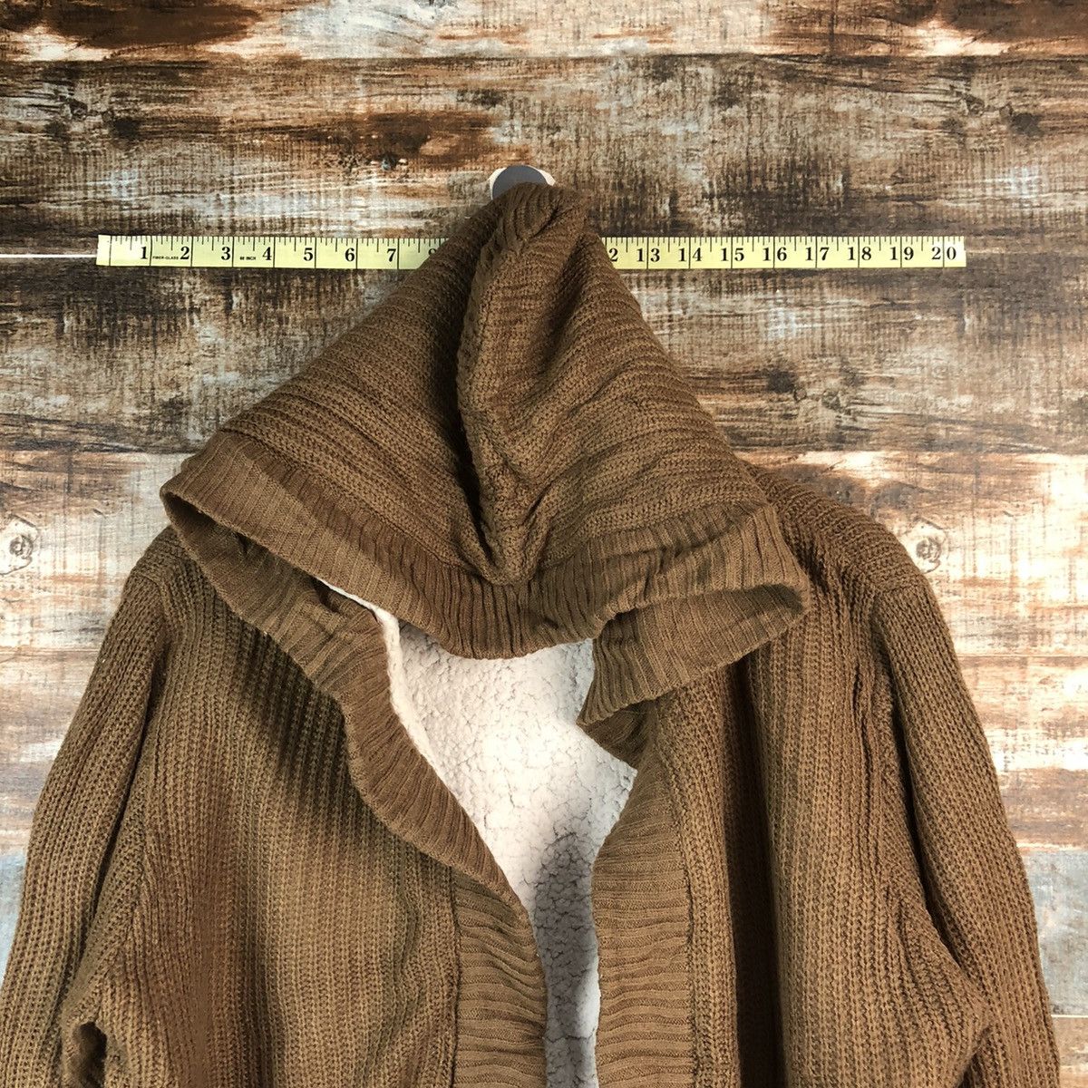 Homespun Knitwear Sugar Spoon Brown vintage japan Cardigan Hoodie #A2352 Size US L / EU 52-54 / 3 - 4 Thumbnail