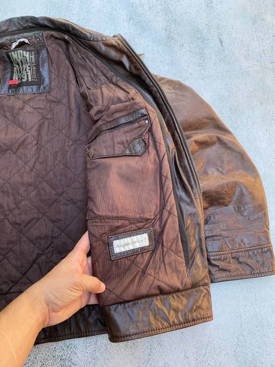 Other Leather Faded Avant Garde brown Rick Owens style Jacket Size US XL / EU 56 / 4 - 14 Thumbnail