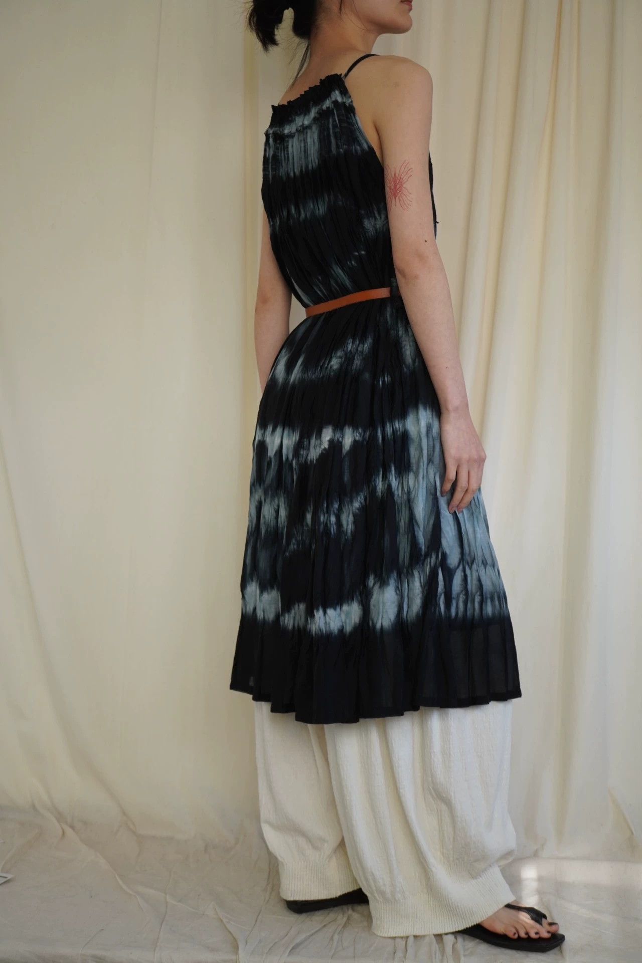 Issey Miyake ISSEY MIYAKE me 2000s TieDye Drawstring Cami Dress Size ONE SIZE - 9 Thumbnail
