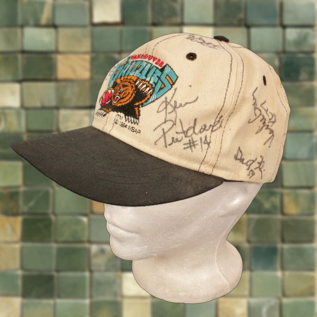 Vintage VINTAGE Grizzlies Cap Hat / Hat 1990s Adjustable Beiges Cotton Snapback Mens Womens Boys Girls Cap Size ONE SIZE - 1 Thumbnail