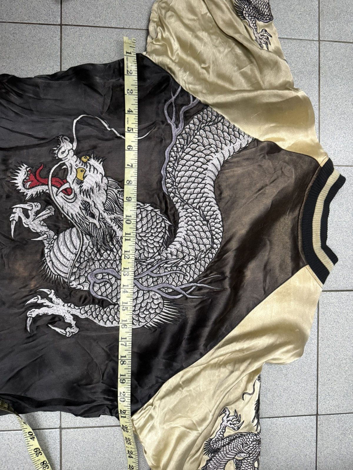 Japanese Brand VTG Ripped SUKAJAN Dragon Jacket Size US L / EU 52-54 / 3 - 16 Thumbnail
