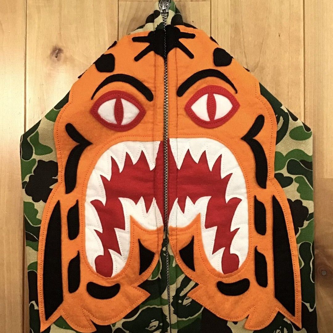 Bape BAPE ABC camo green Tiger full zip hoodie a bathing ape Size US L / EU 52-54 / 3 - 3 Thumbnail