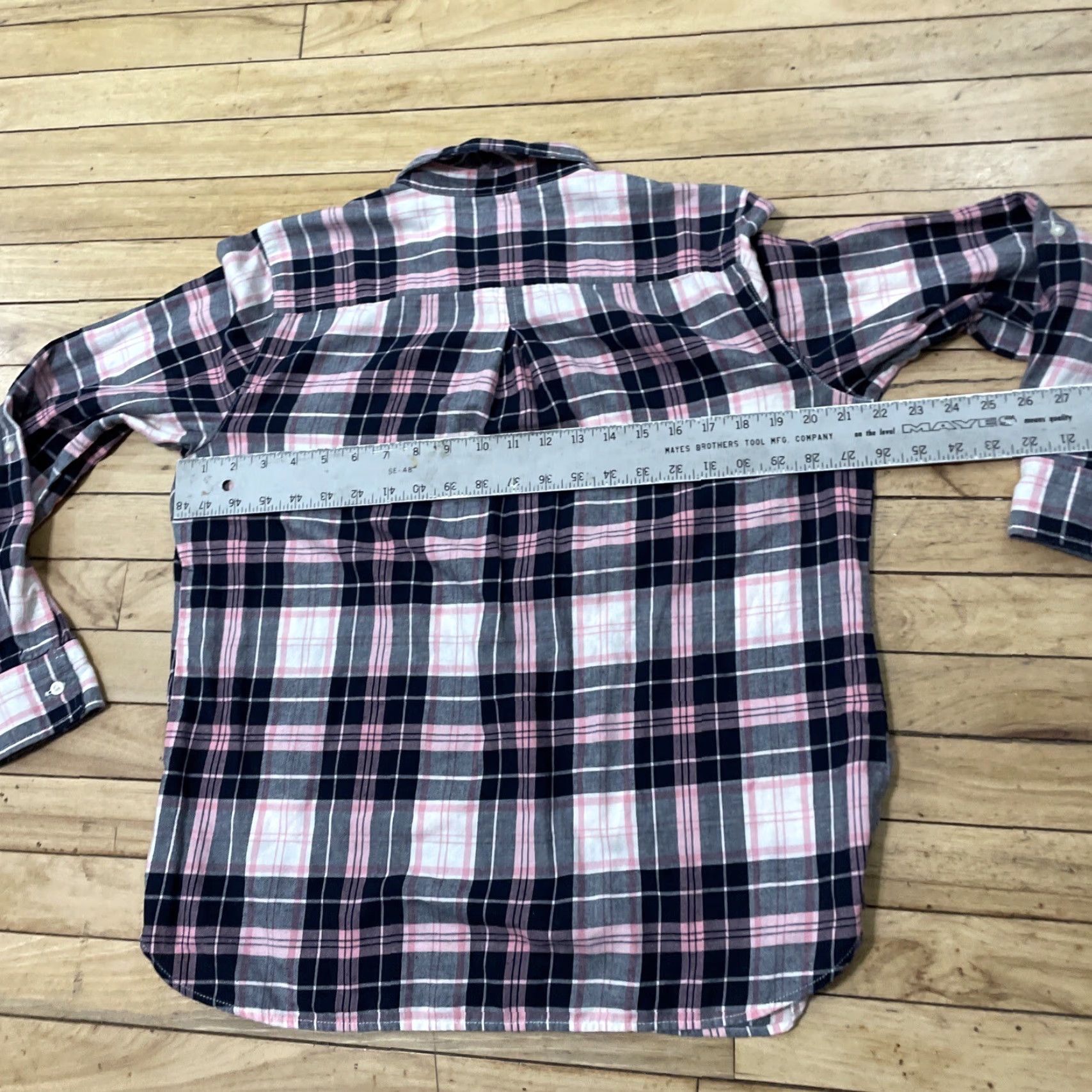Tommy Hilfiger TOMMY HILFIGER Henley Shirt Women L Pink Plaid Western Surf Girl Y2K Sporty All Seasons Breathable Button-Up Casual Shirt Size L / US 10 / IT 46 - 7 Thumbnail