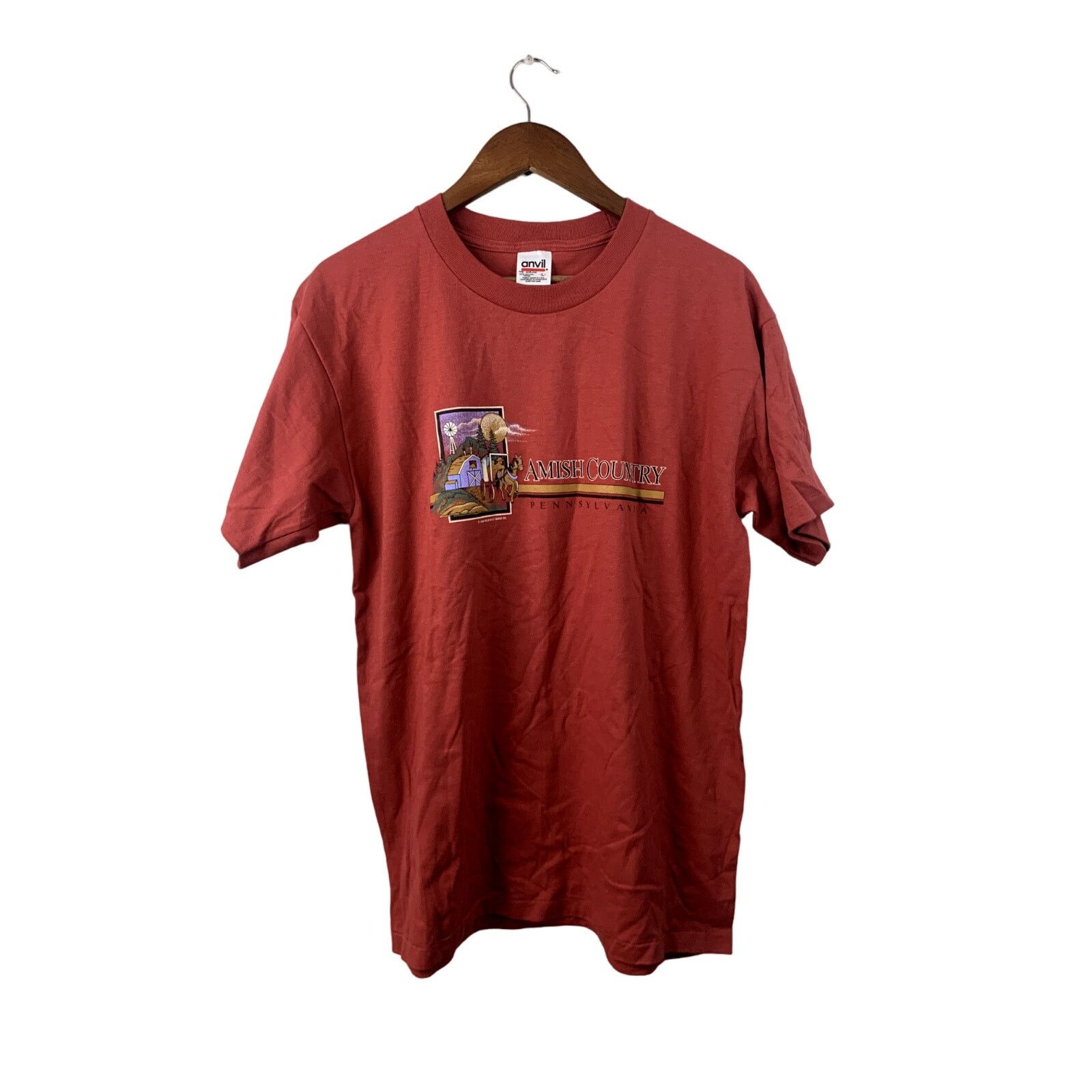 Anvil Vintage Amish Shirt Country Pennsylvania Anvil T-Shirt VTG L Size US L / EU 52-54 / 3 - 1 Thumbnail