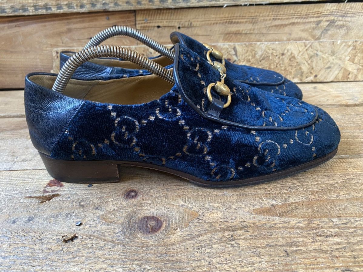 Designer × Gucci Gucci horsebit monogram velvet GG LOGO slip on loafers Uk6 Size US 7 / EU 40 - 11 Thumbnail